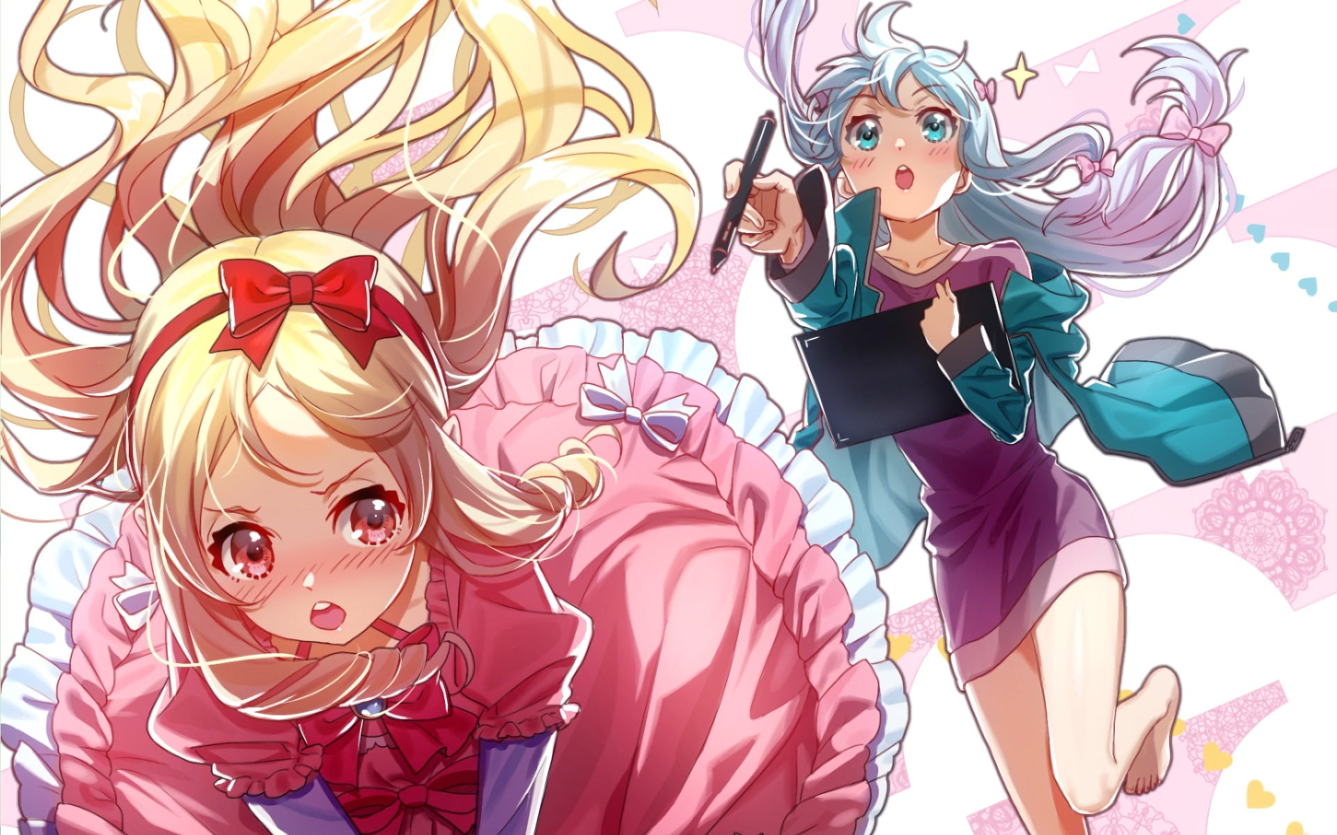 young women, art and craft, three quarter length, day, multi colored, human representation, indoors, one person, close-up, young adult, Eromanga-sensei, HD Wallpaper