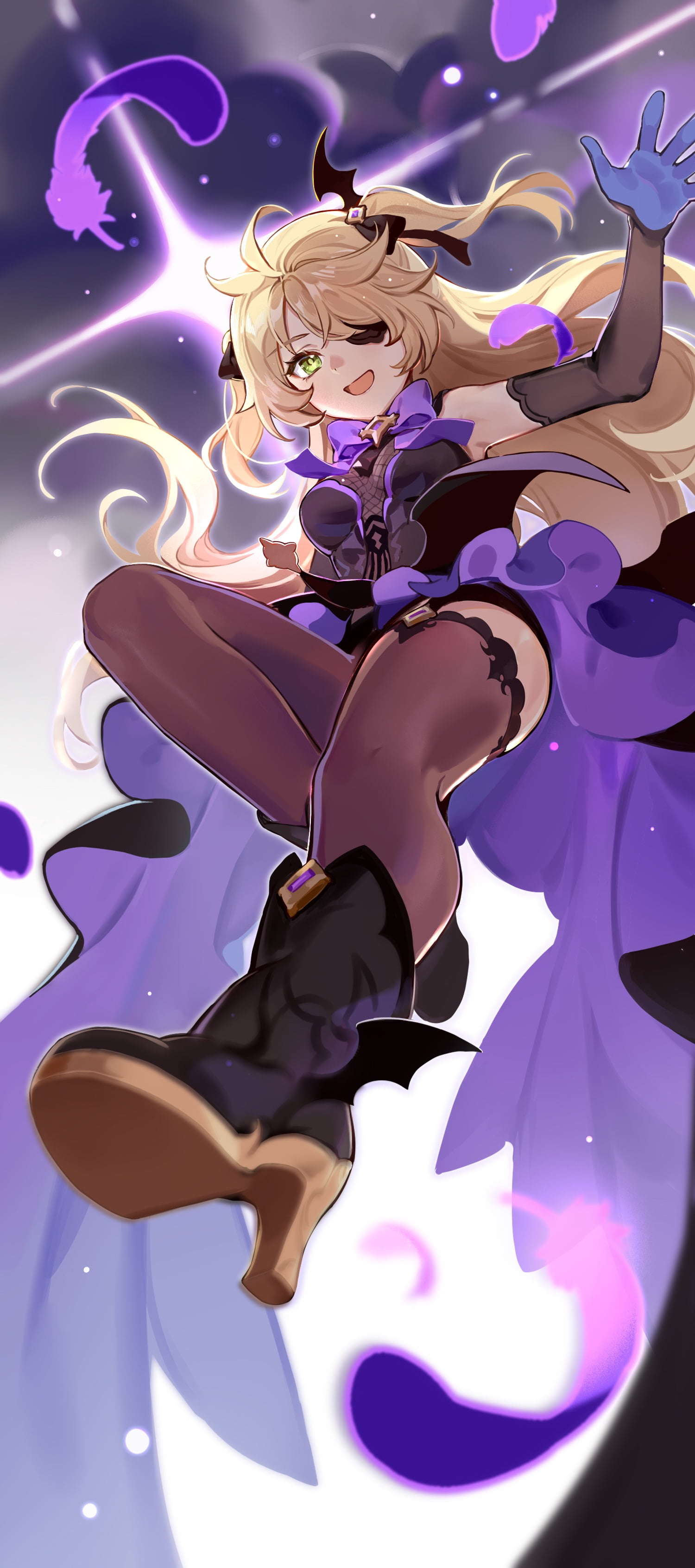 Fischl (Genshin Impact), 2K, anime girls, Genshin Impact, Phone HD Wallpaper