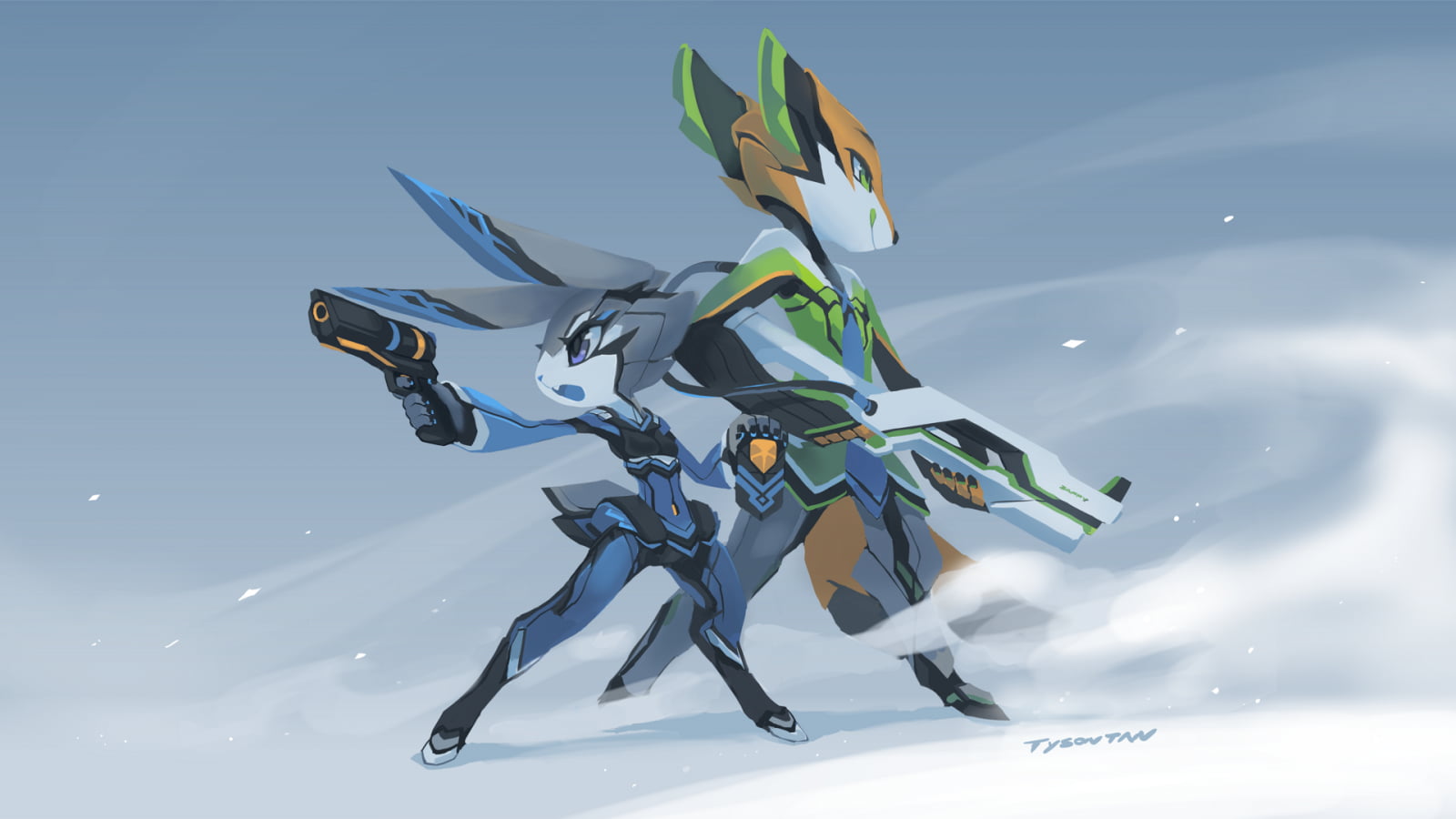 720P, Disney, Nick Wilde, Judy Hopps, furry, Anthro, robotic, gun, Zootopia, HD Wallpaper