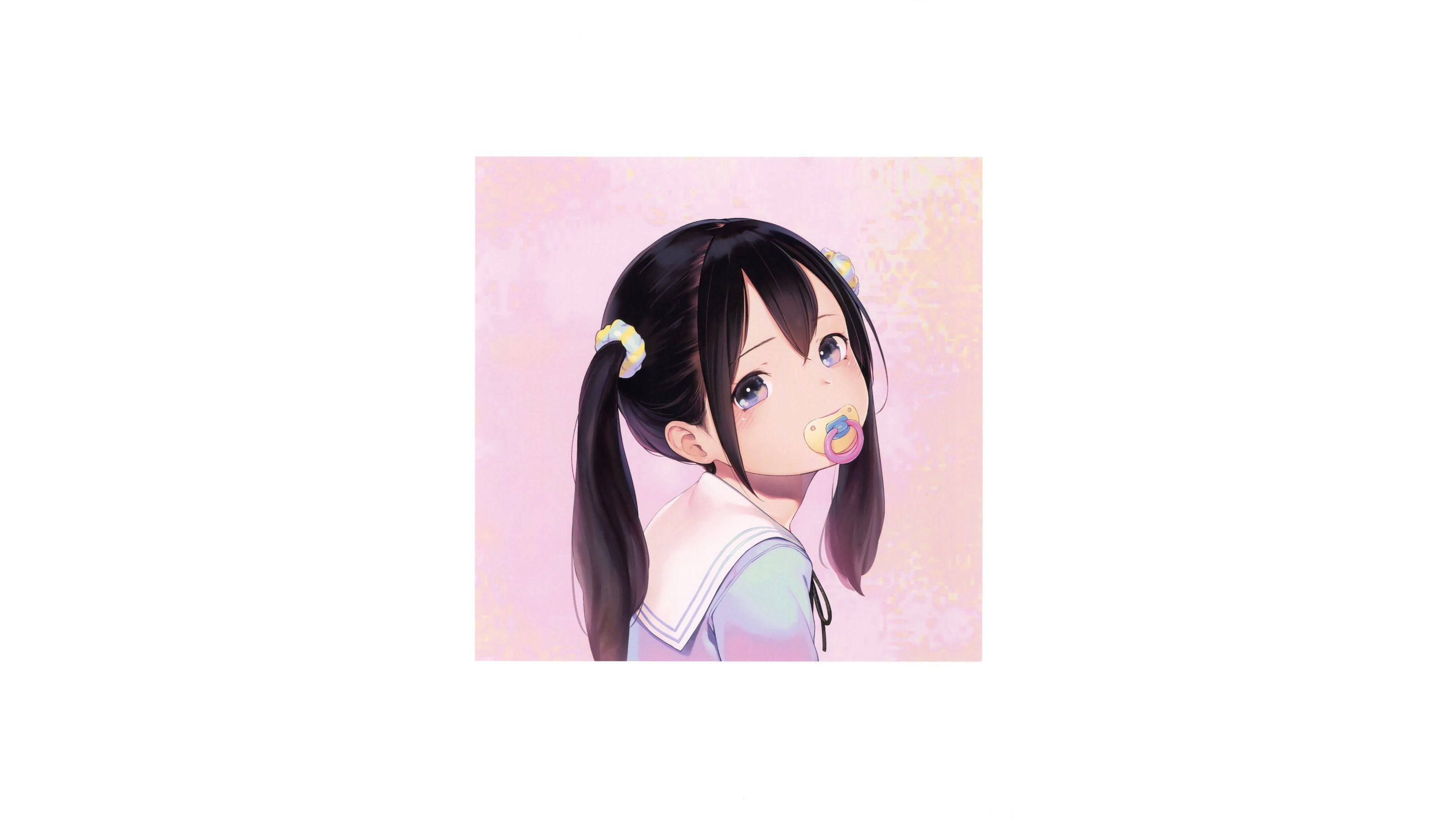 loli, 2K, simple background, white  background, HD Wallpaper
