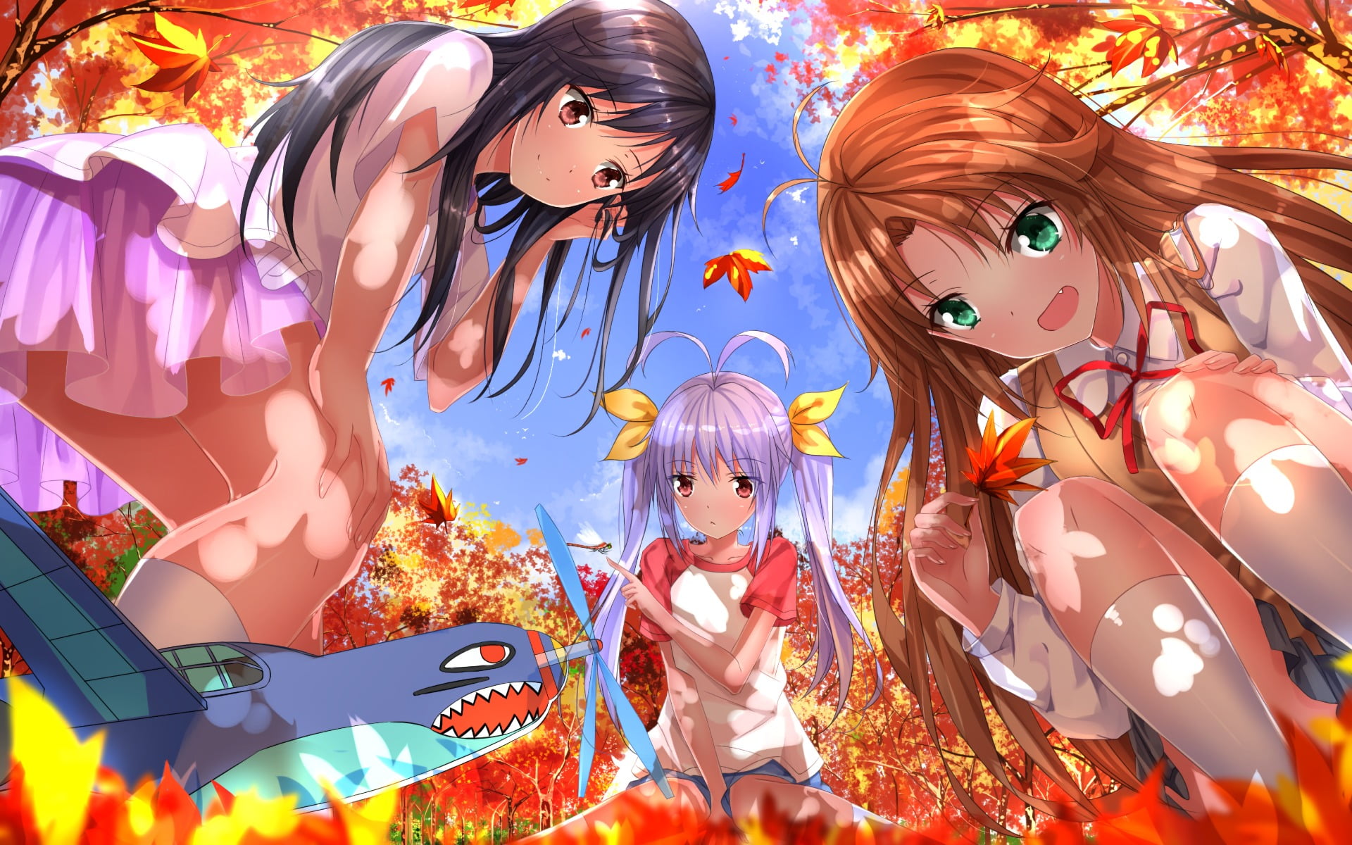 child, 1080P, casual clothing, females, nature, Non Non Biyori, amusement park, anime girls, real people, Swordsouls, girls, leisure activity, Miyauchi Renge , HD Wallpaper