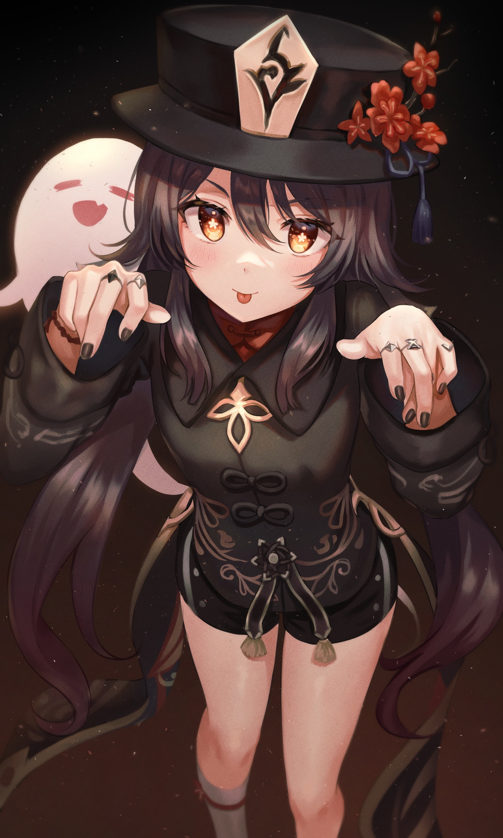 anime girls, Genshin Impact, 2K, Hutao(Genshin Impact), Phone HD Wallpaper