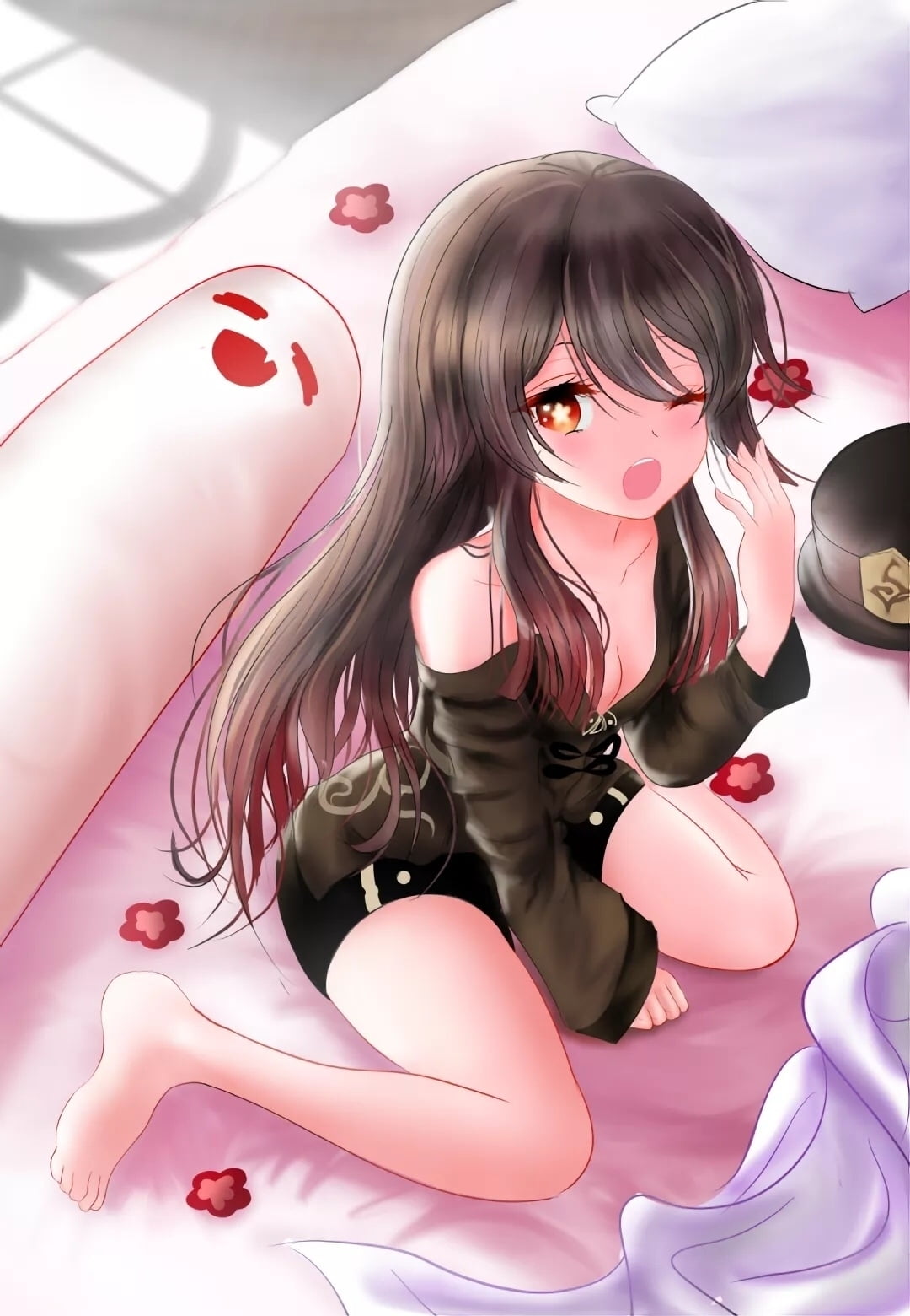 Genshin Impact, anime girls, Hutao(Genshin Impact), 720P, Phone HD Wallpaper