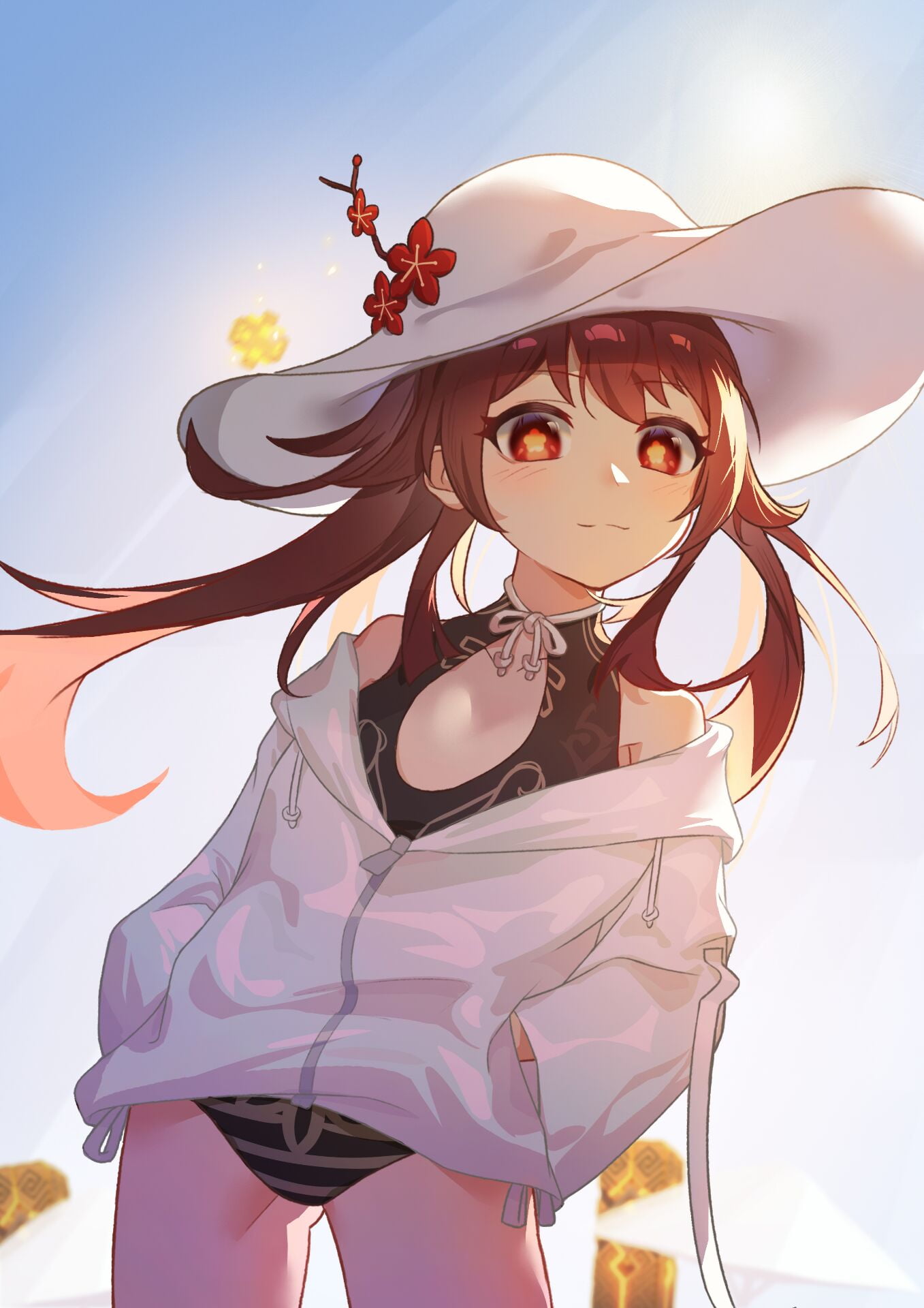 1080P, anime girls, Hutao(Genshin Impact), Genshin Impact, Phone HD Wallpaper