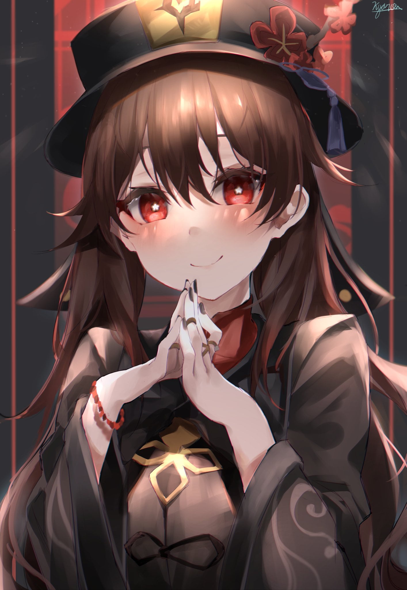 Hutao(Genshin Impact), anime girls, 1080P, Genshin Impact, Phone HD Wallpaper