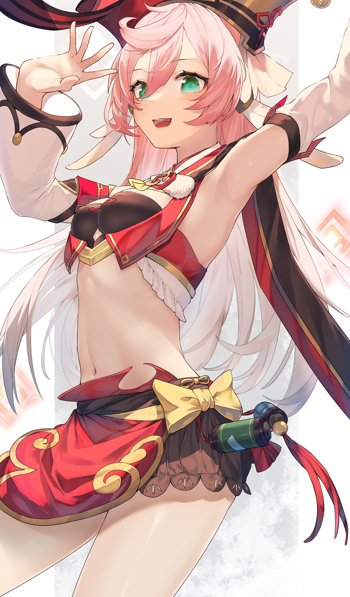 anime girls, 1080P, Genshin Impact, Yanfei(Genshin Impact), Phone HD Wallpaper