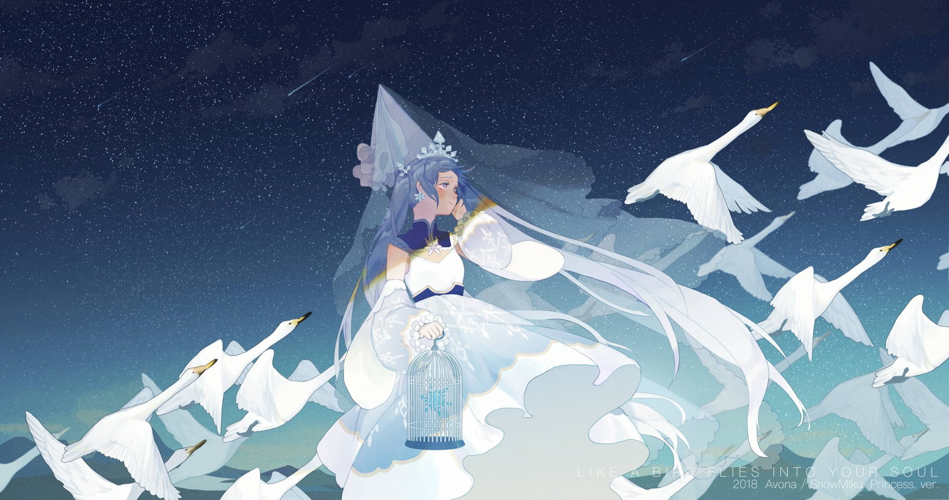 Vocaloid, Yuki Miku, Anime, 1080P, HD Wallpaper