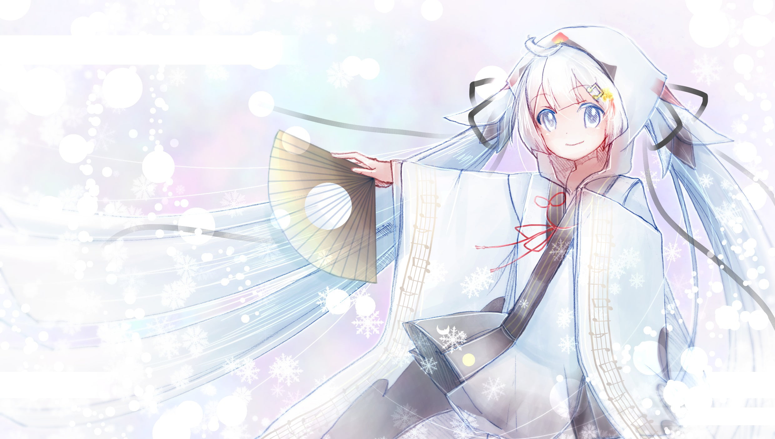 kuriiro, hatsune, vocaloid, 1080P, design, from, pixiv, yuki, fanart, miku, HD Wallpaper