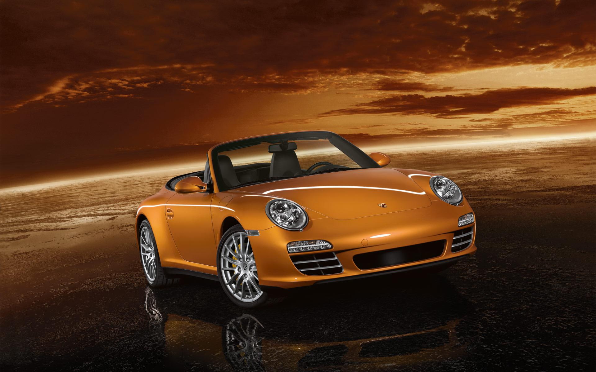 1080P, cars, car, carrera, porsche, cabriolet, brown, convertible, HD Wallpaper