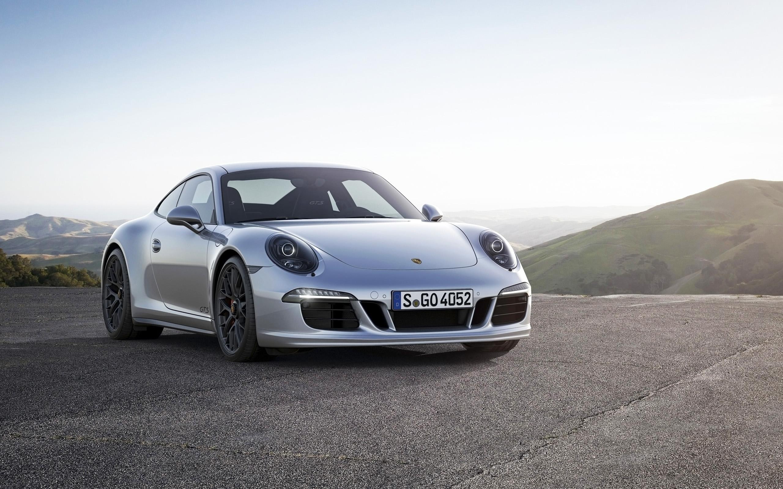 cars, gts, coupe, 2015, carrera, gray, sports, porsche, 2K, HD Wallpaper