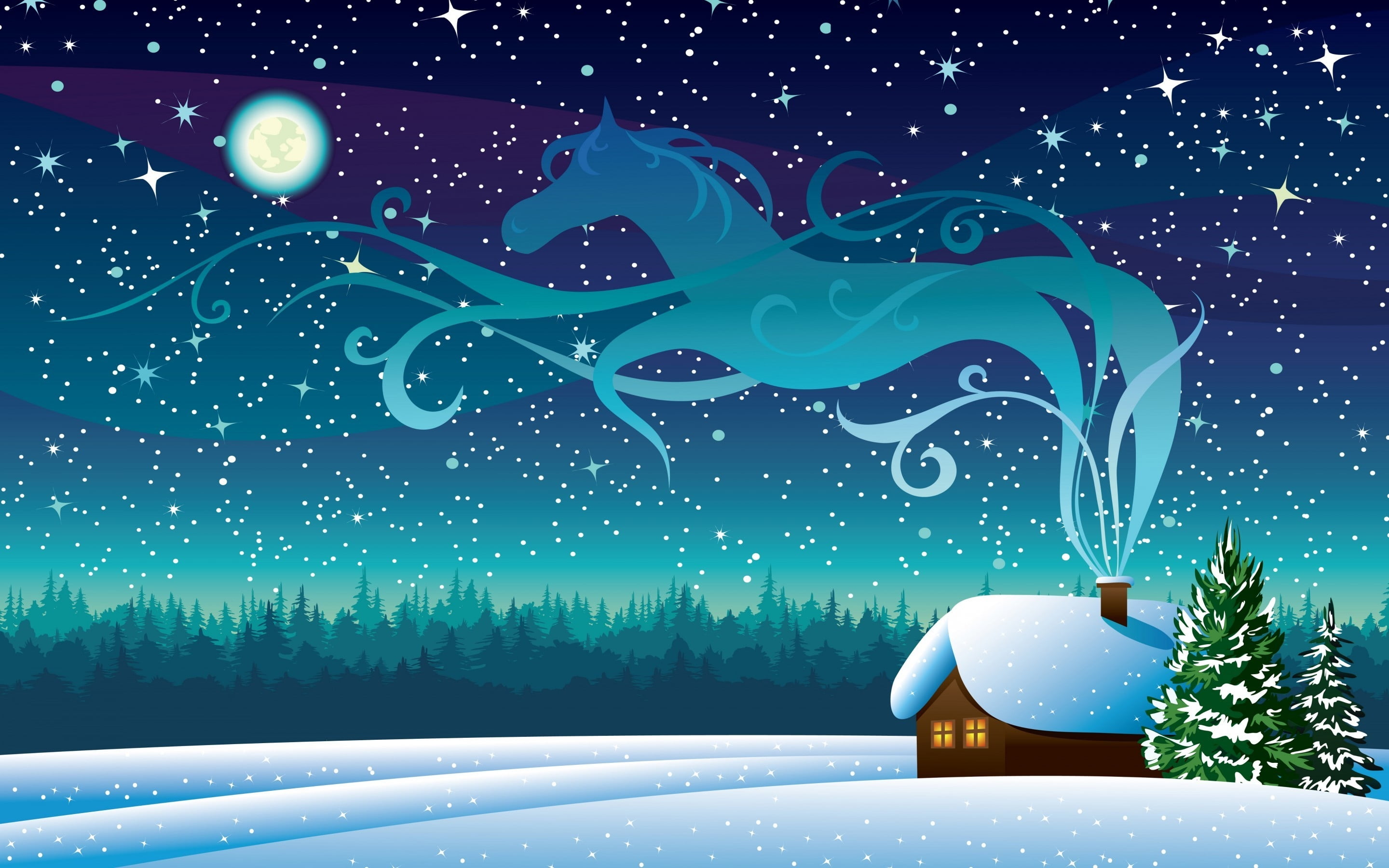 star - space, architecture, building exterior, moon, beauty in nature, full, 2K, night, cold temperature, christmas, built structure, starry, uhd, outdoors, HD Wallpaper