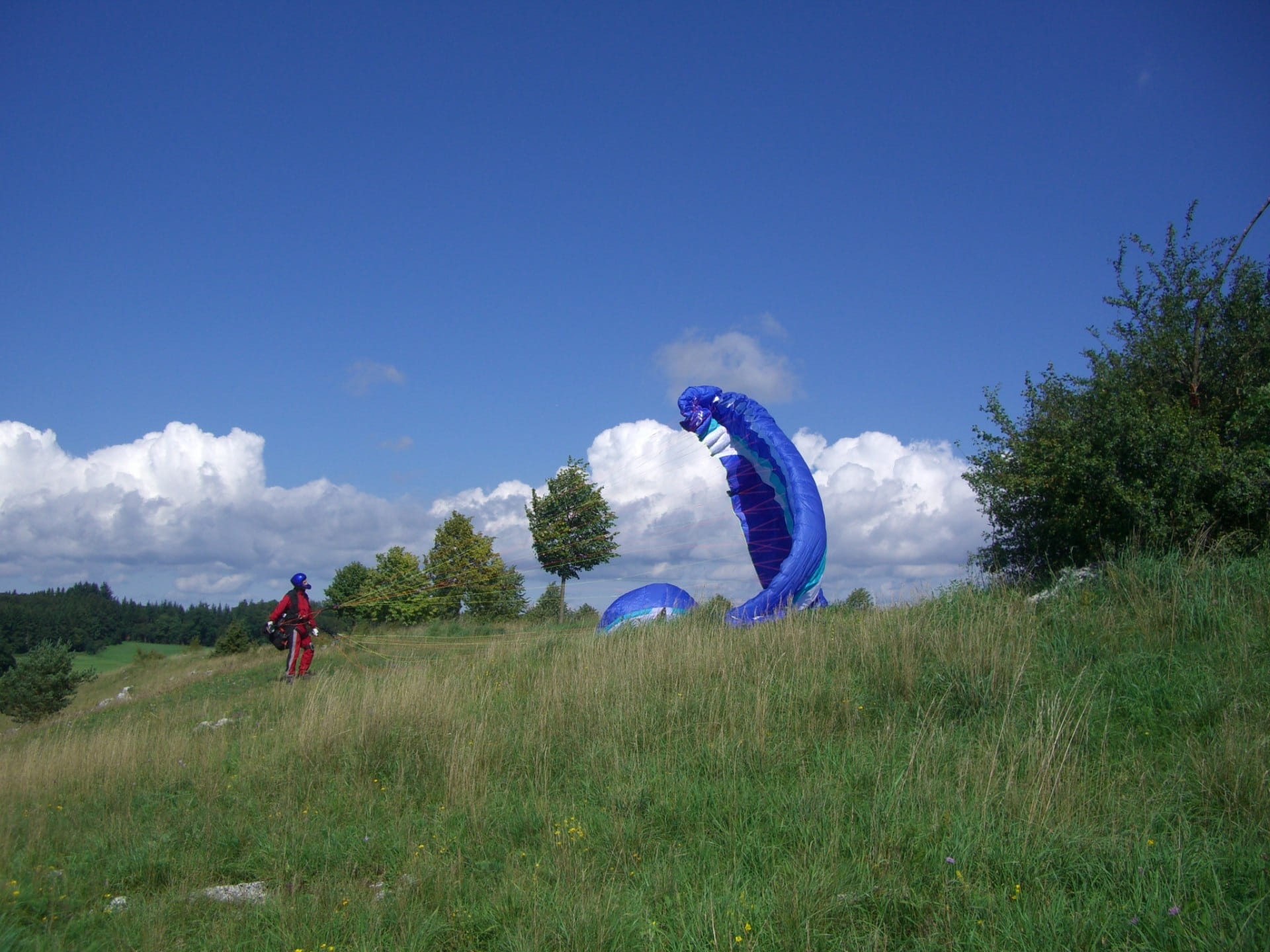 only men, Start, real people, start trial, field, floating sailing, Pilot, Paragliding, leisure activity, 1080P, outdoors, one person, Trial, parachute, HD Wallpaper
