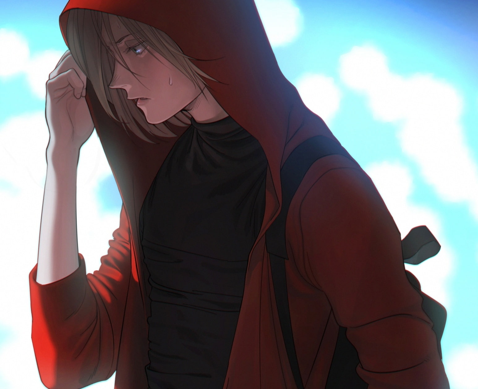 plisetsky, ice, 720P, profile, view, boy, anime, yuri, original, hoodie, HD Wallpaper
