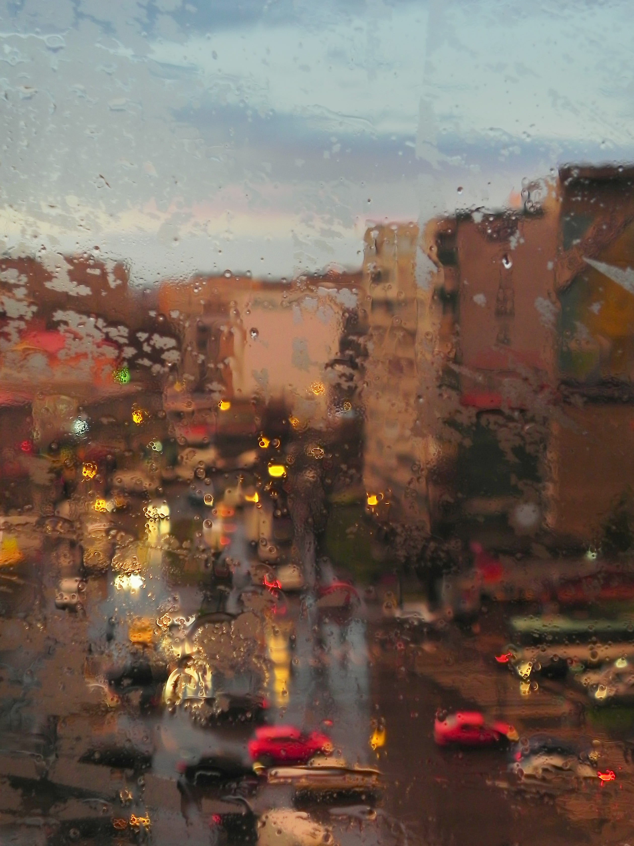 transparent, city, street, town, architecture, drop, rainy season, outdoors, cars, rain, no people, car, building exterior, water, transportation, day, Phone HD Wallpaper