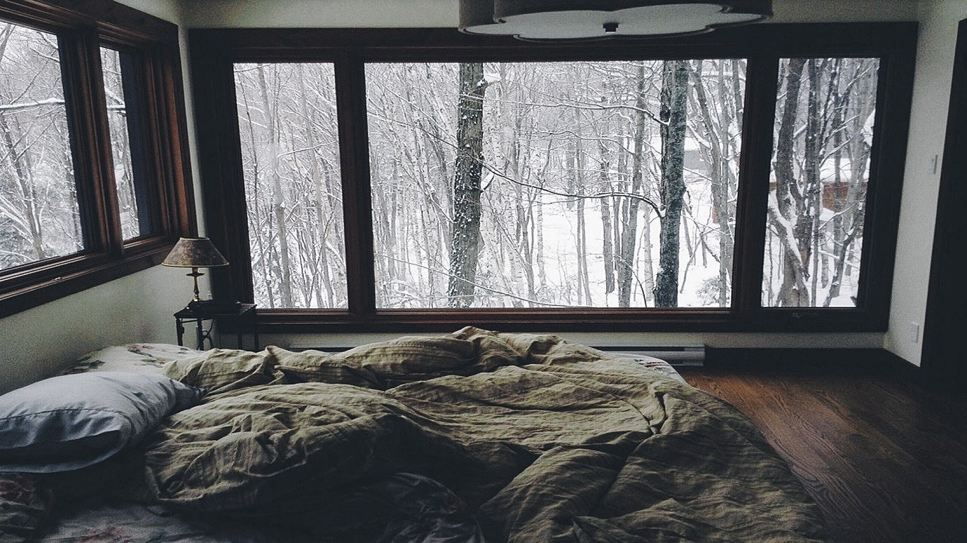 bed, Cozy, winter, 720P, Interiors, HD Wallpaper