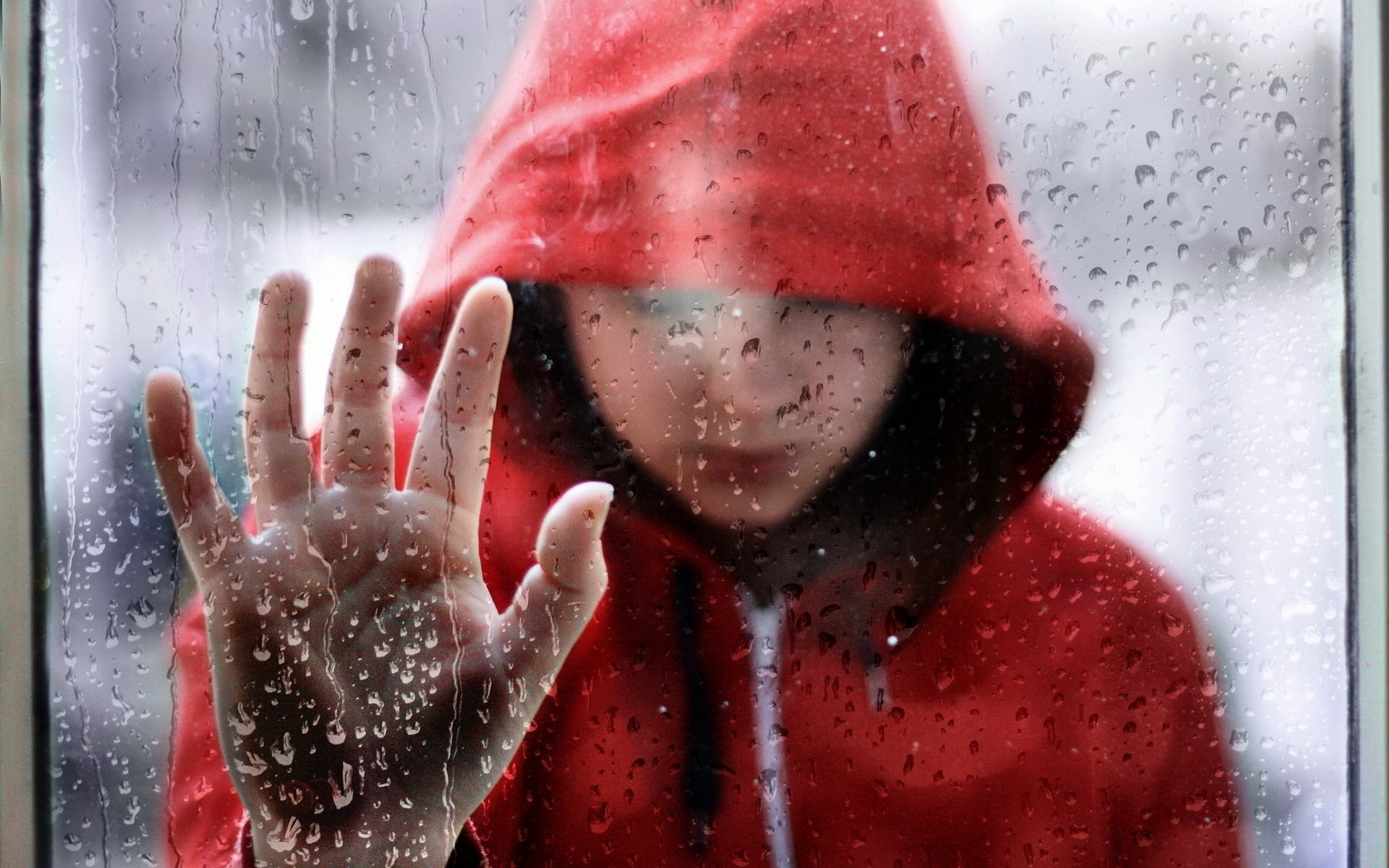 glass - Material, washing, touching, person, falling Water, winter, raindrop, storm, situation, young Adult, looking Through Window, lifestyles, sadness, HD Wallpaper