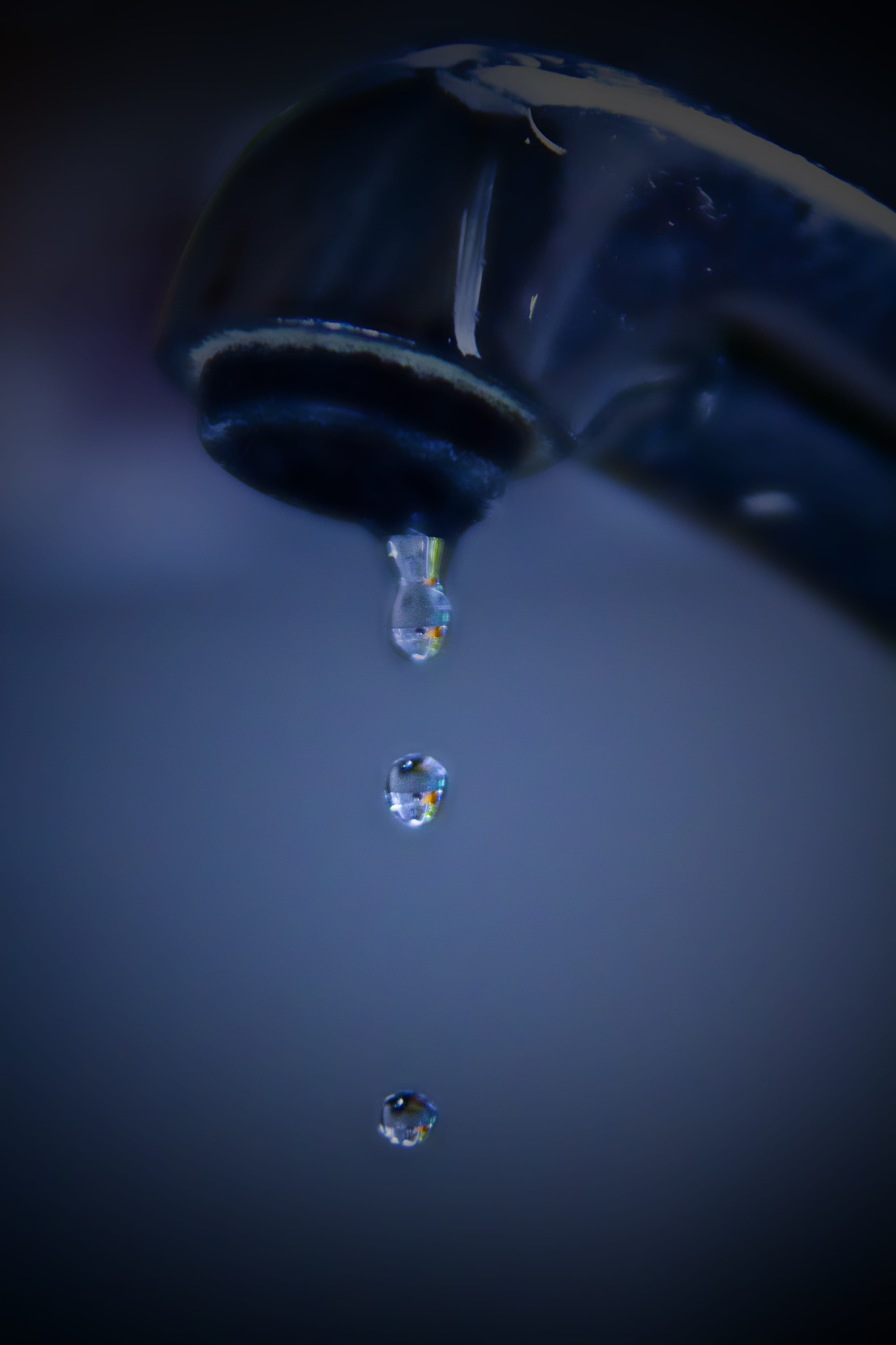 selective focus, dishes, no people, faucet, mid-air, raindrop, freshness, Water, rain, purity, studio shot, drop, leaking, dishwasher, nature, day, save, Phone HD Wallpaper