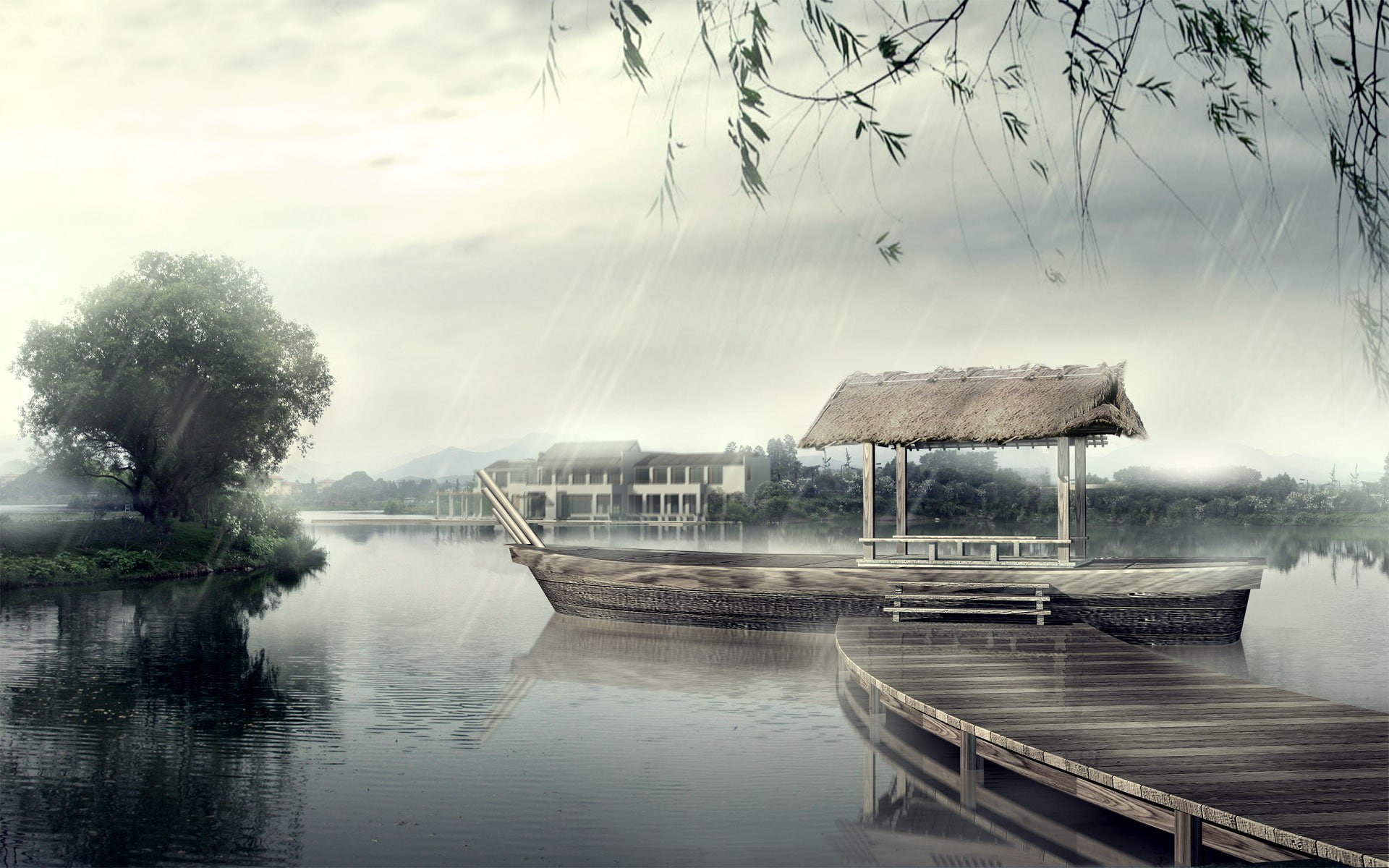 1080P, nature, landscape, rain, hq, fall, hd, japan, HD Wallpaper