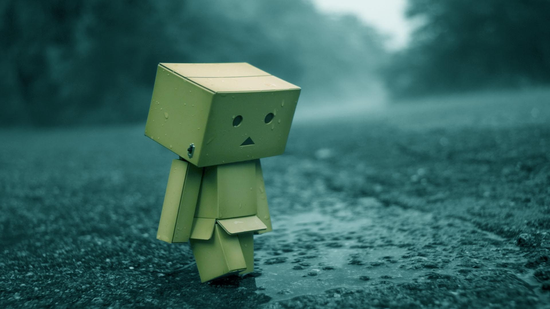 day, field, creativity, male likeness, outdoors, grass, 1080P, human representation, tree, toy, small, art and craft, land, cardboard, focus on foreground, HD Wallpaper