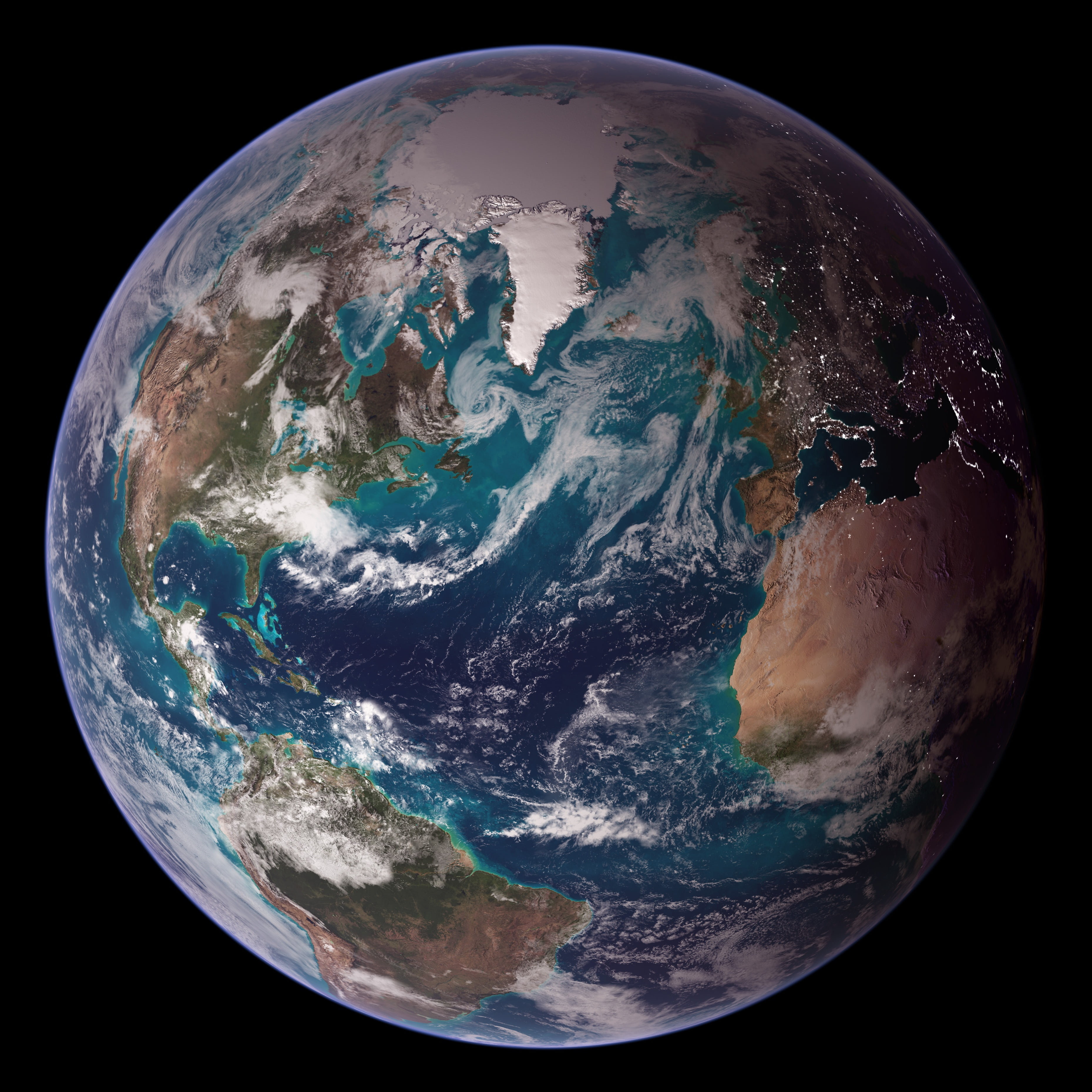 sphere, western hemisphere, sea, land, clouds, planet earth, globe - man made object, world, 2K, sky, space, globe, blue, earth, nature, satellite view, Phone HD Wallpaper