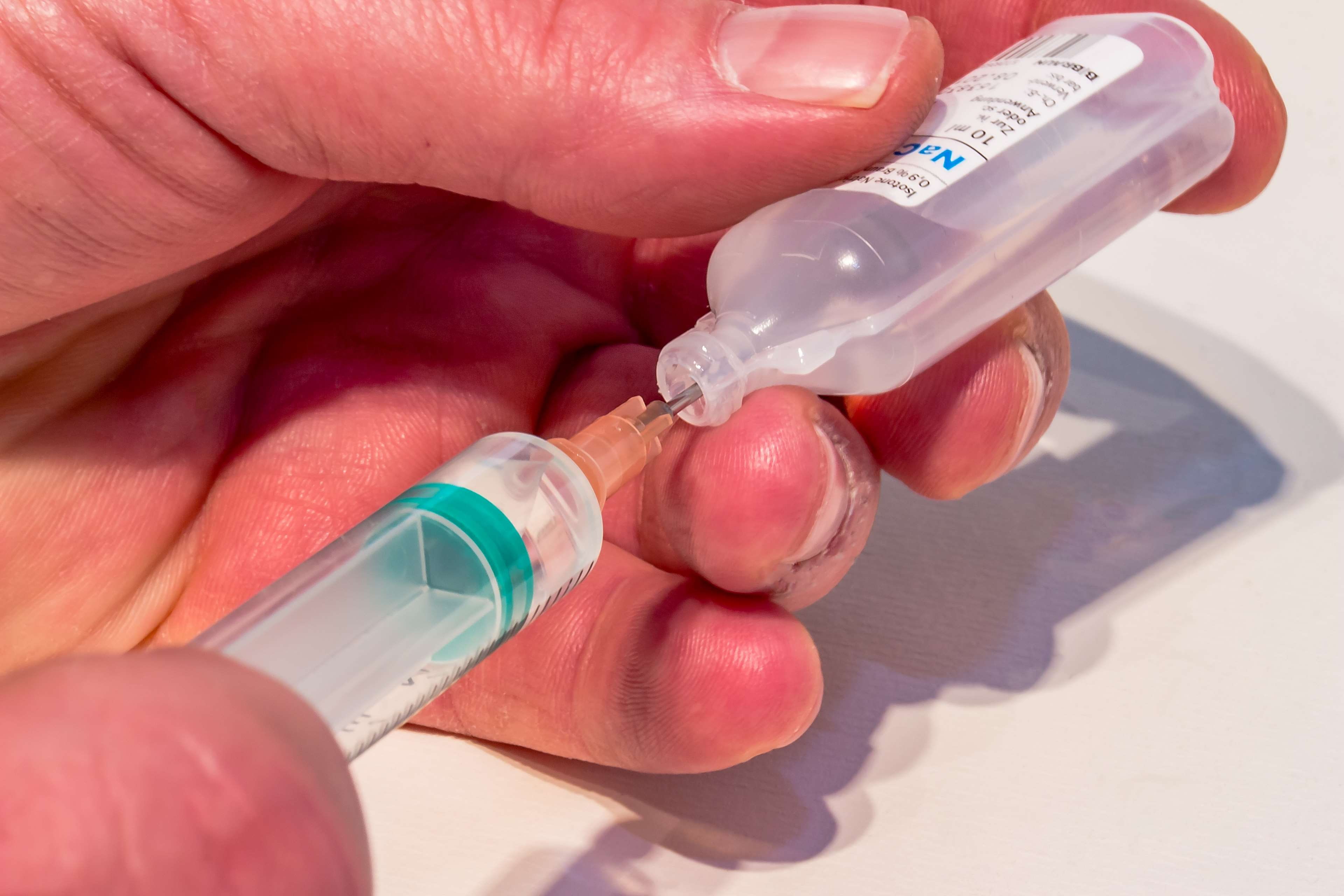 physiological solution, syringe, 4K, hand, healthcare and medicine, needle, finger, nail, care, human body part, raise a liquid, human hand, sterile, body part, HD Wallpaper