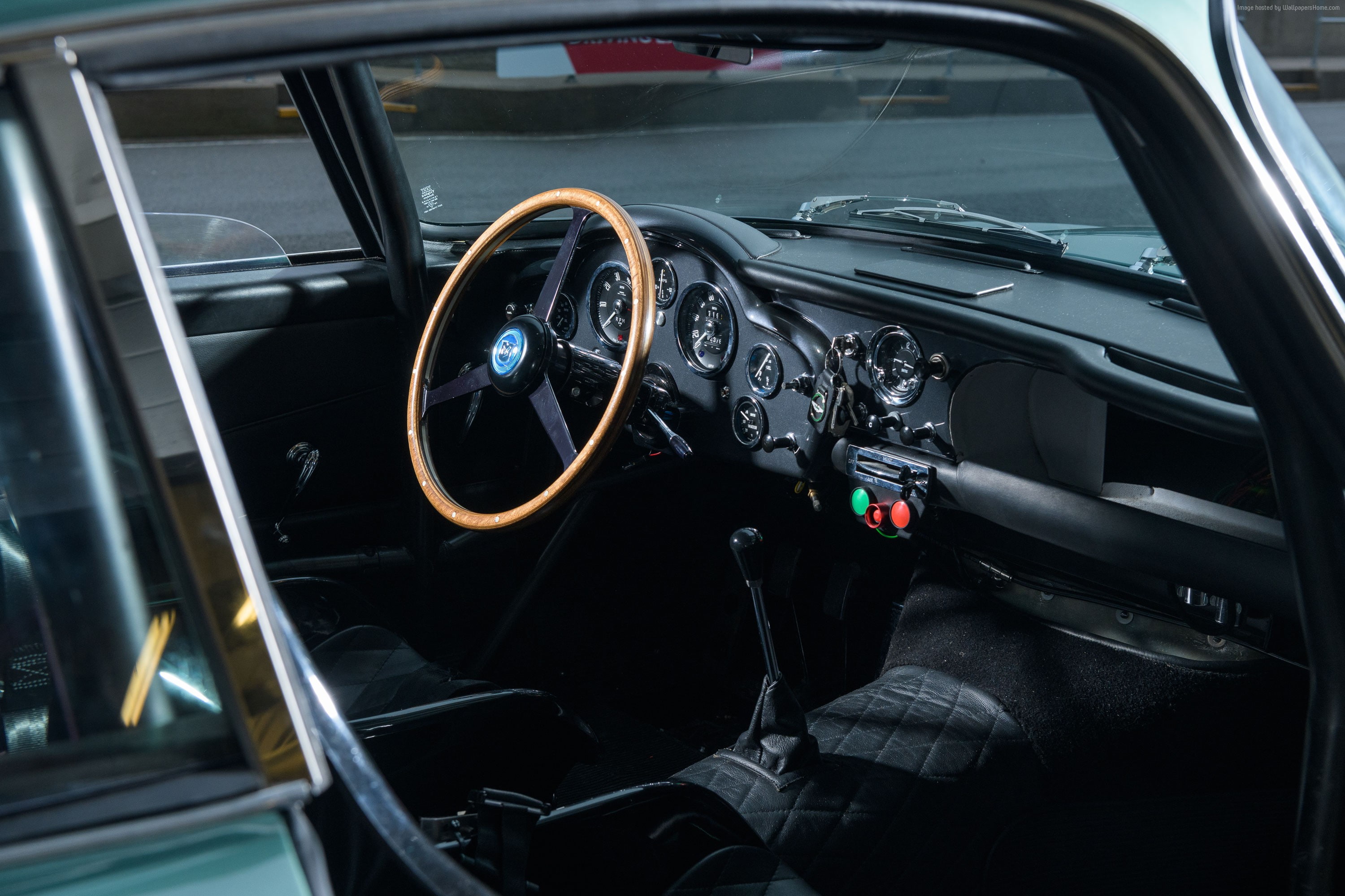 mode of transportation, control panel, transportation, Aston Martin DB4 GT Continuation, indoors, 4K, control, glass - material, windshield, 2K, car, luxury, HD Wallpaper