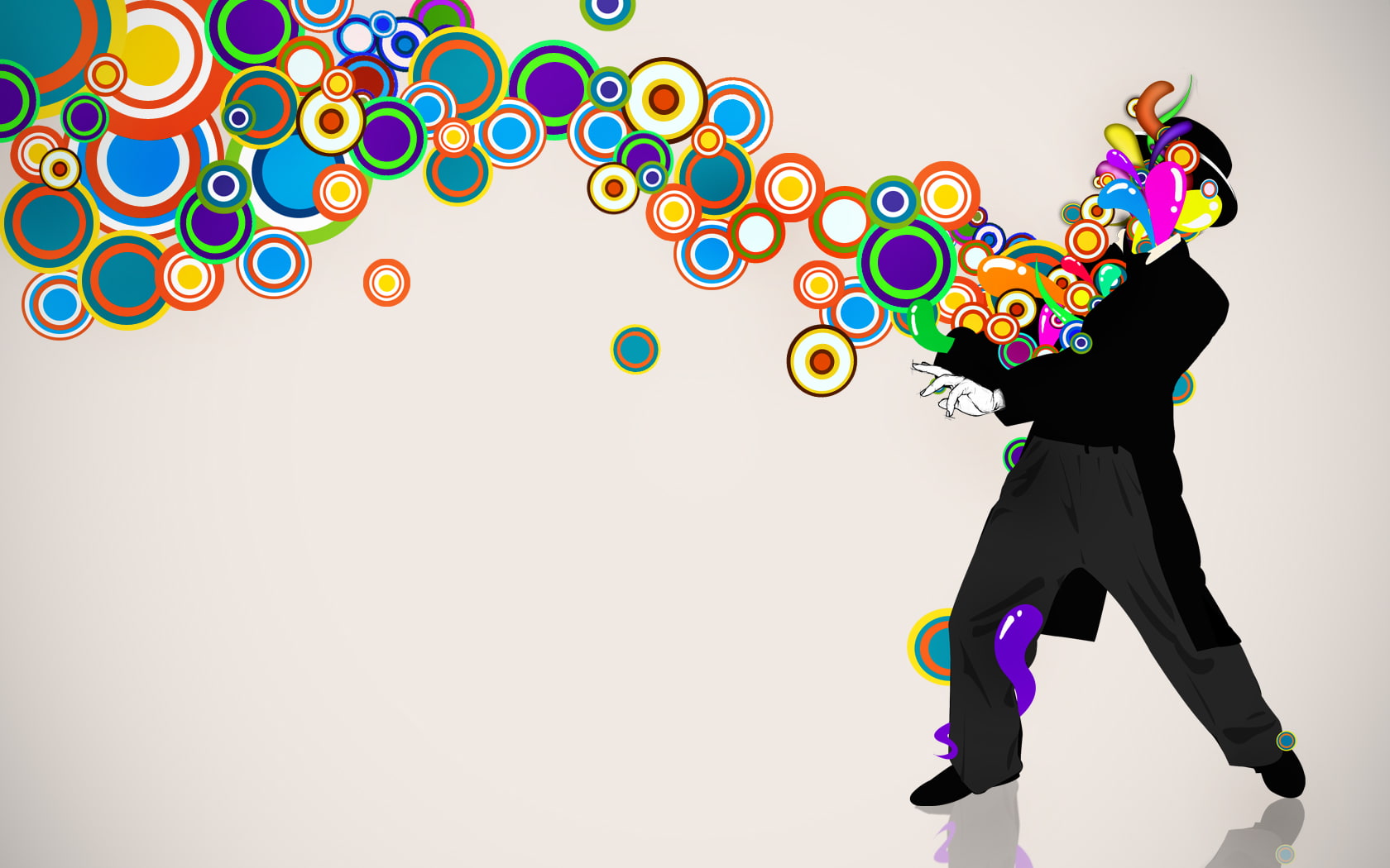 man, white, wearing, digital/artwork, abstract, black, blazer, photo, colorful, 720P, hd, HD Wallpaper