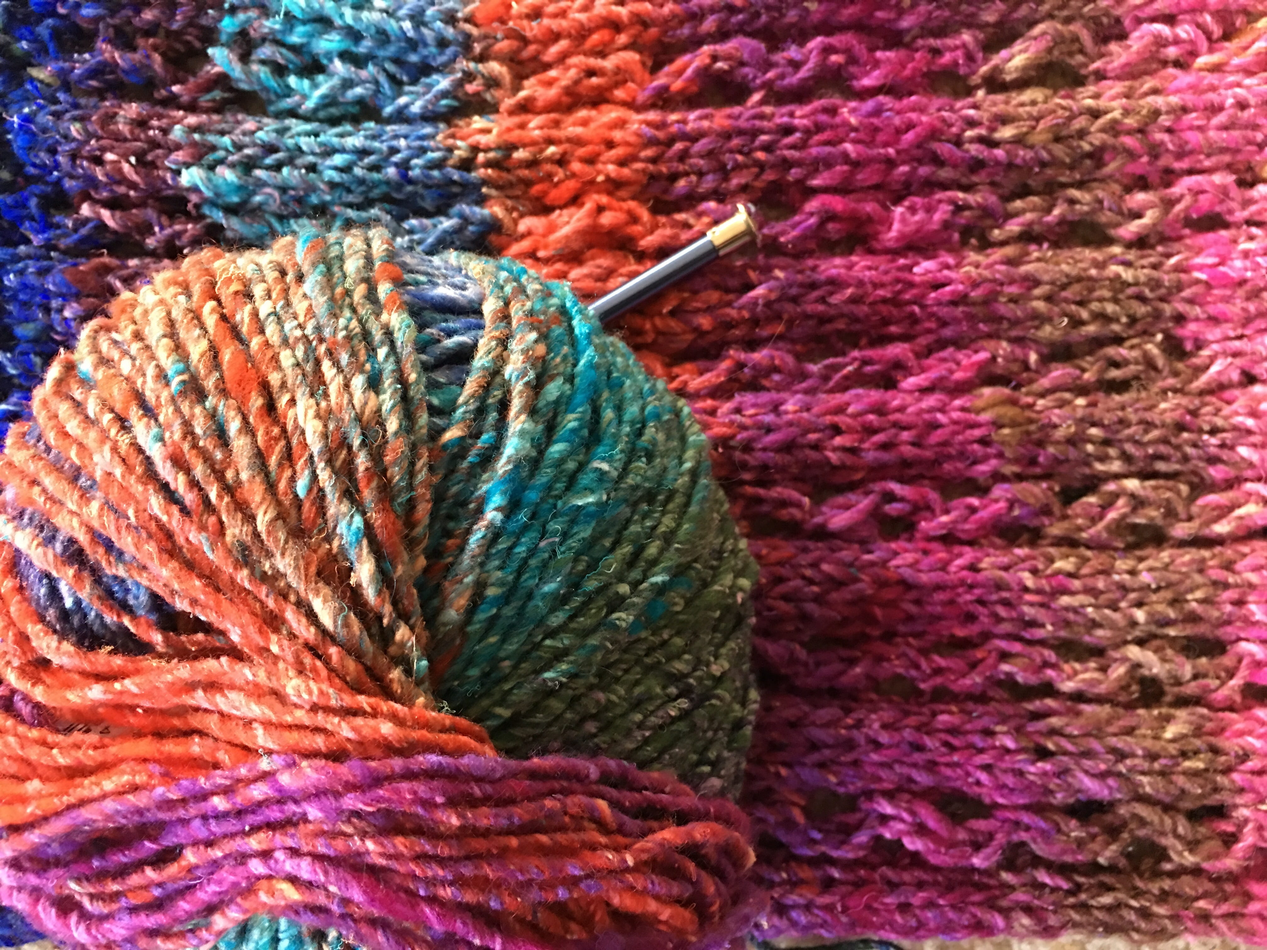 silk, full frame, Obi, backgrounds, purple, noro obi, knitting, creativity, choice, craft, crochet, indoors, Textile, multicolored, Yarn, 4K, warm clothing, HD Wallpaper