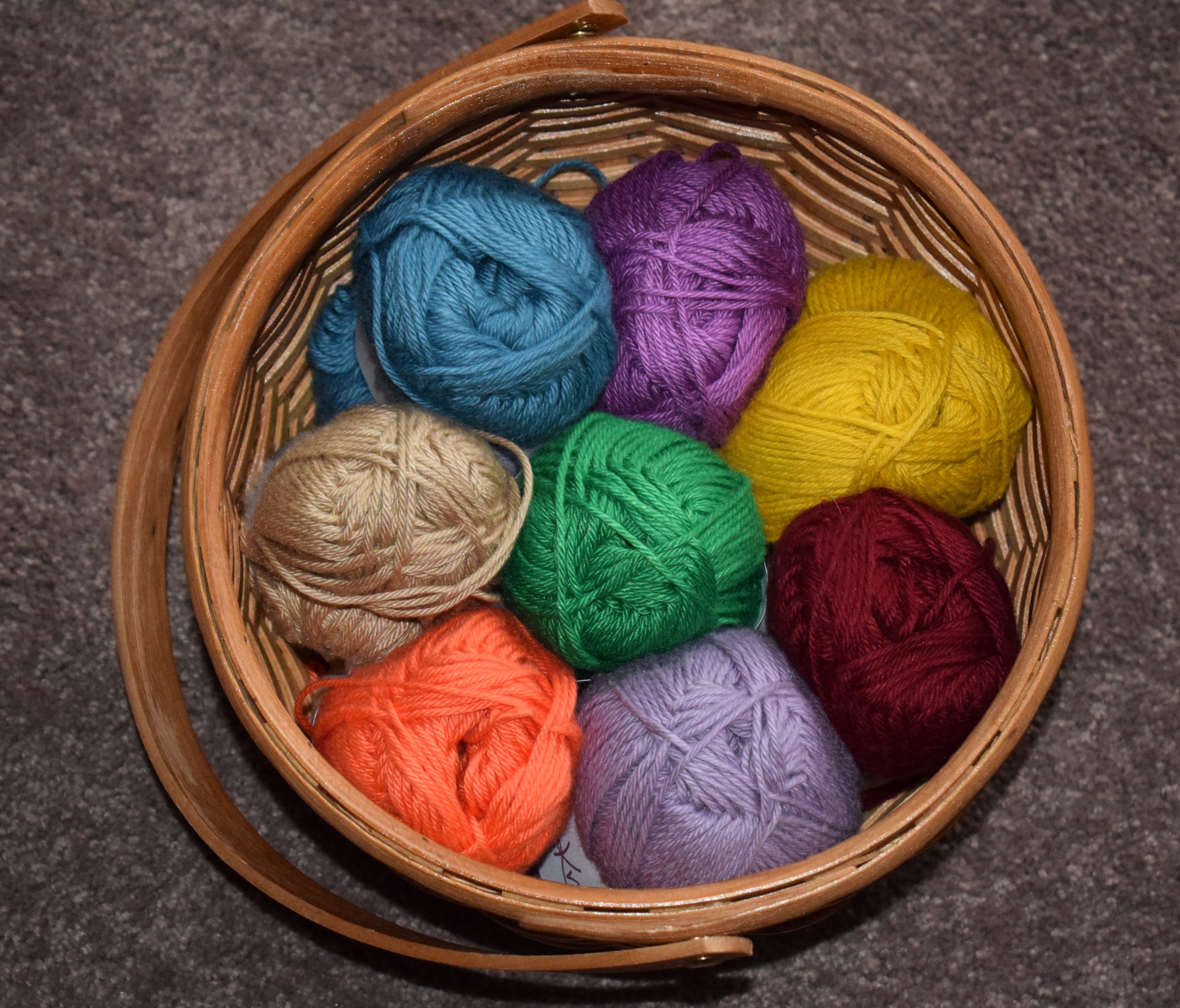 Craft, yarn, thread, high angle view, material, close-up, wicker, red, variation, container, cotton, sewing, multi Colored, choice, purple, crochet, no people, HD Wallpaper