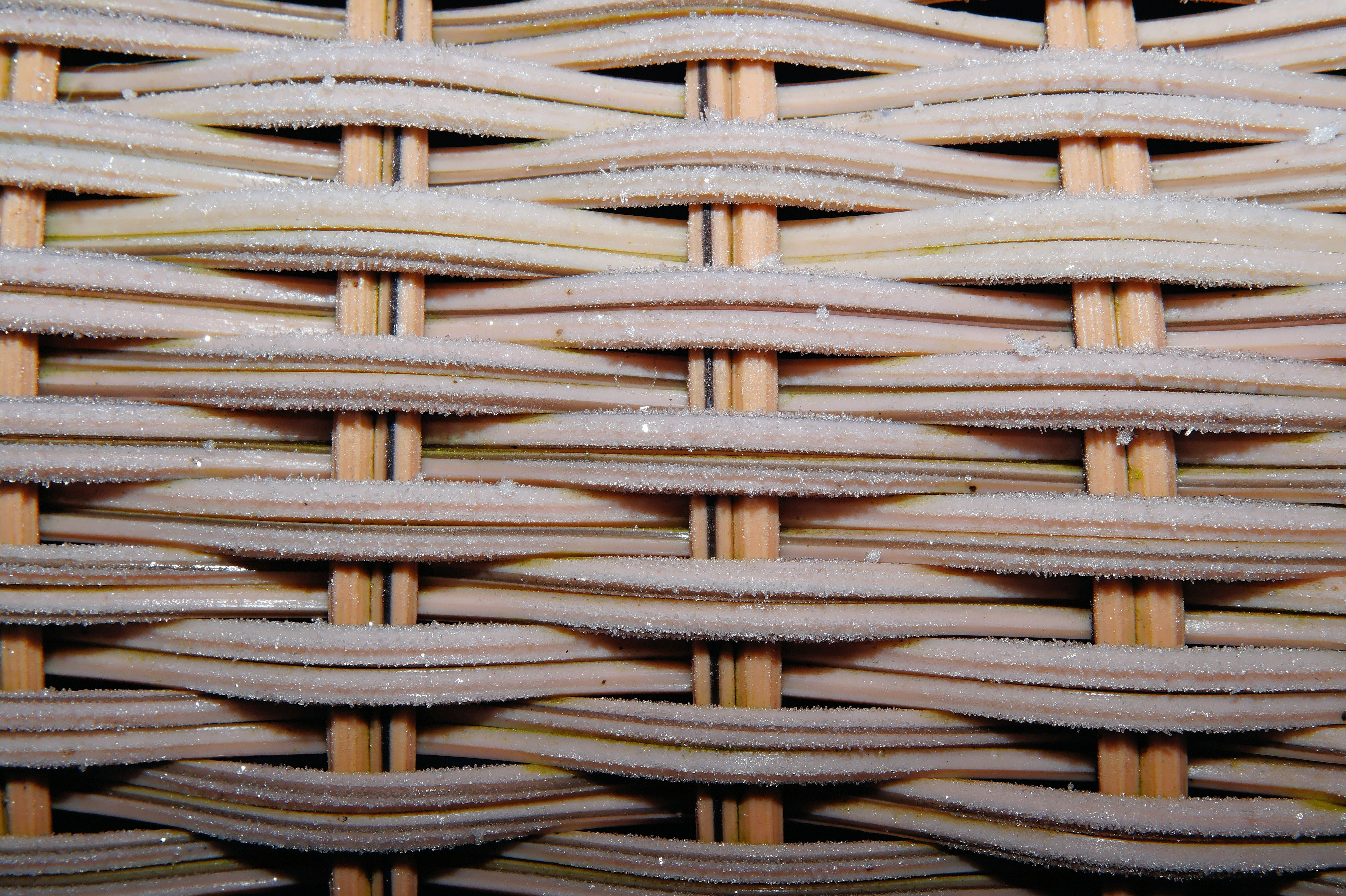 wattle, rattan, pattern, indoors, abstract, backgrounds, metal, stack, garden chair, close, textured, still life, weave, repetition, 5K, wicker, close-up, HD Wallpaper