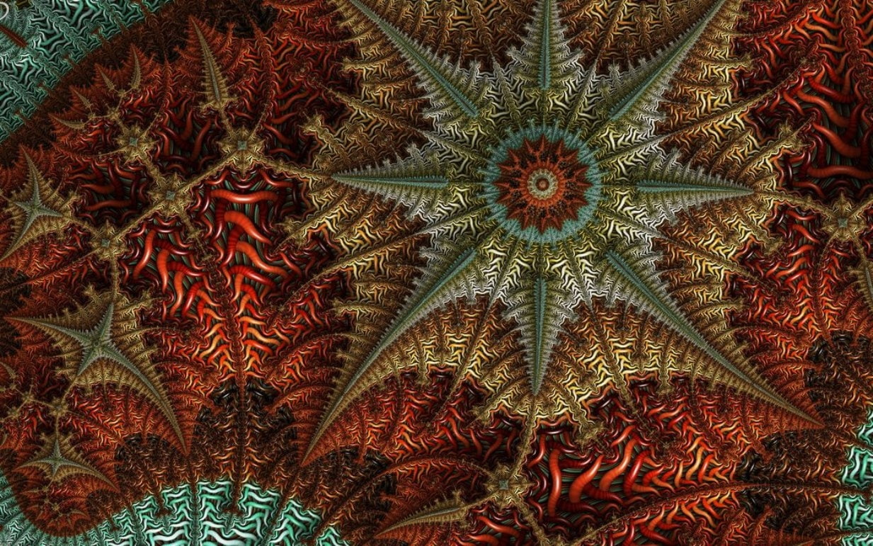 flower, colors, Fractal Wattling, fractal, abstract, 480P, HD Wallpaper