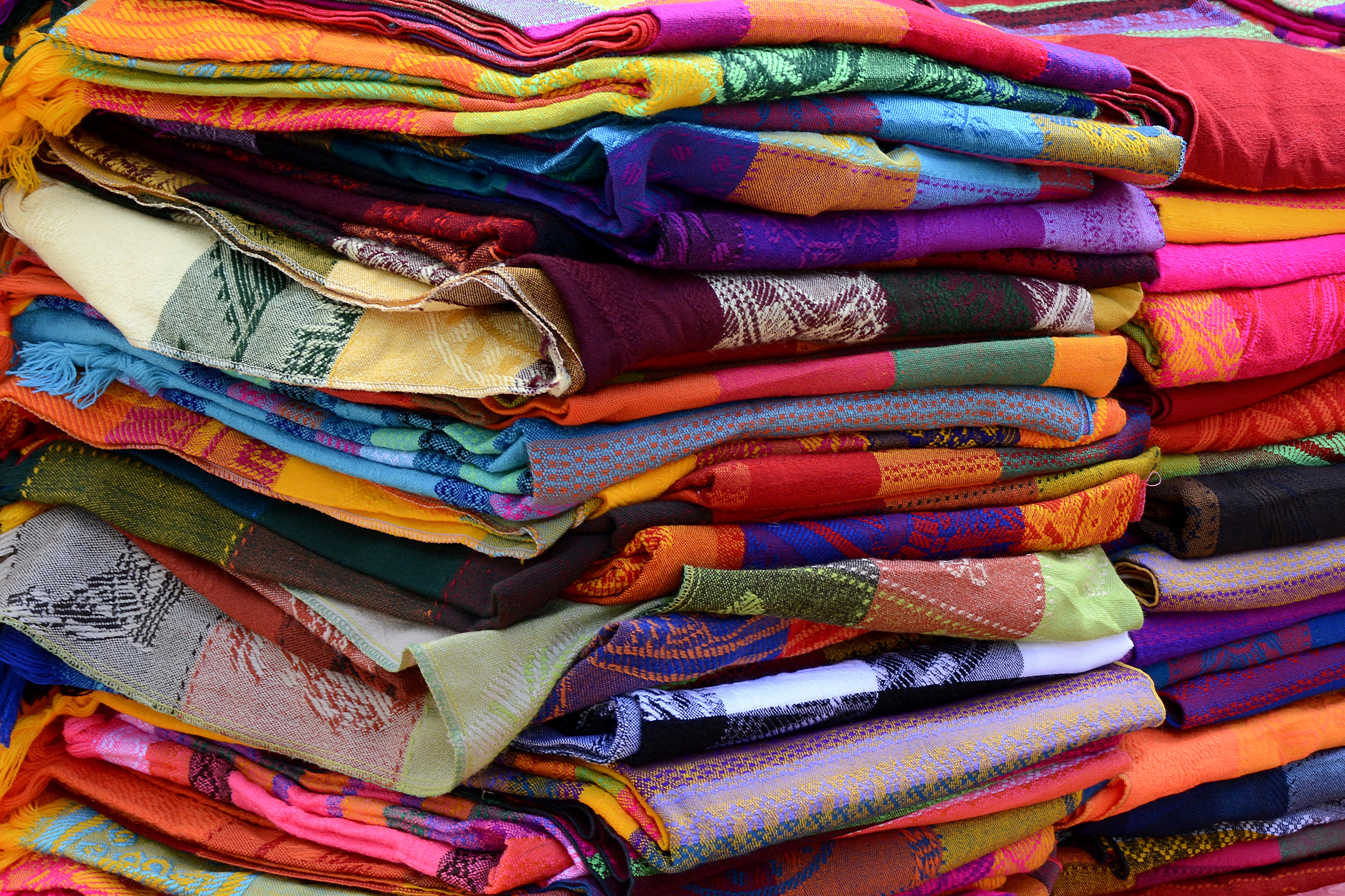 woven, bright, market, folded, assorted, textile industry, shopping, no people, choice, merchandise, background, structure, variation, large group of objects, HD Wallpaper