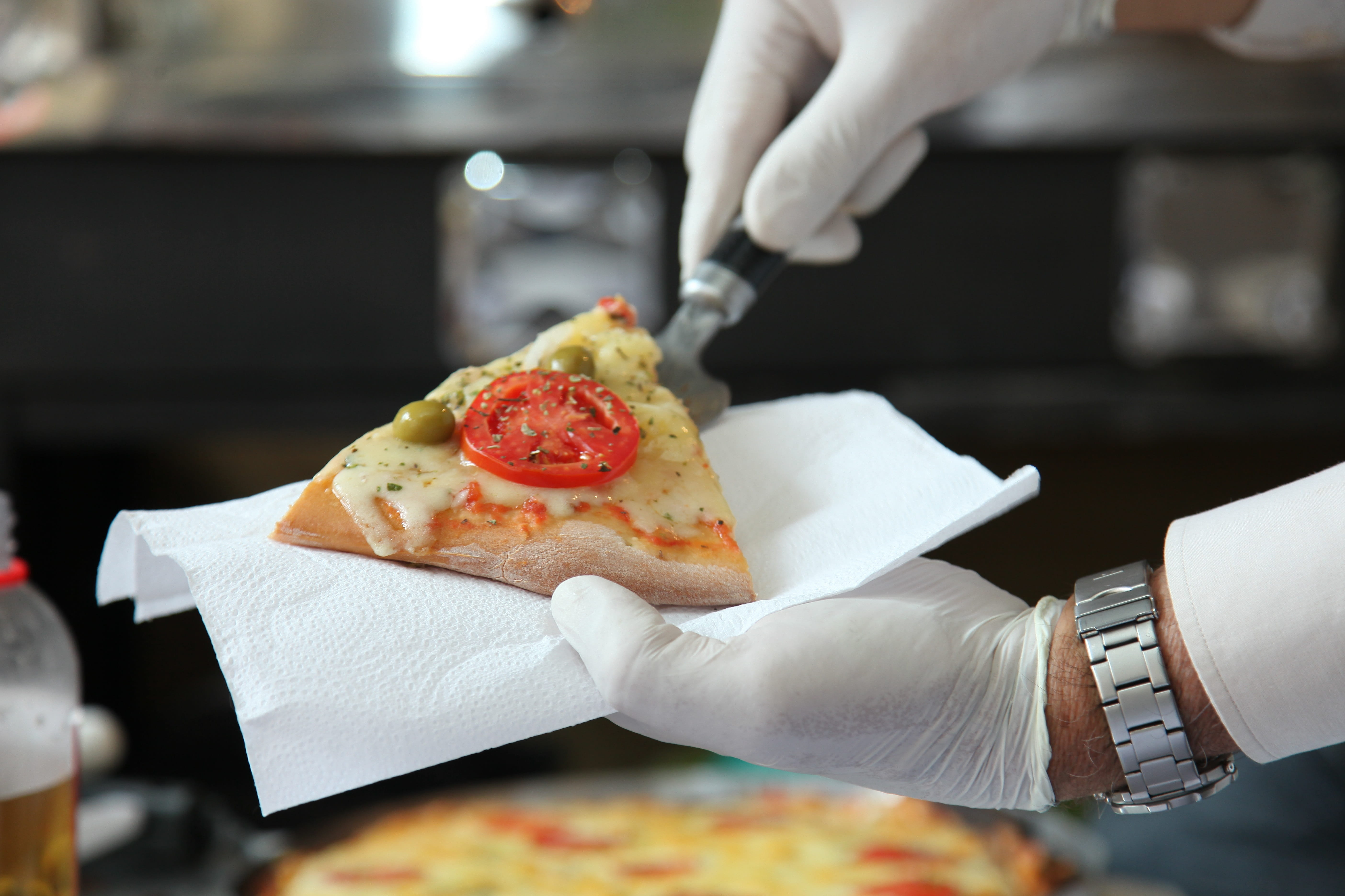 white, person, close-up, business, putting, one person, pizza, focus on foreground, food and drink, 5K, occupation, chef, human hand, freshness, ready-to-eat, HD Wallpaper