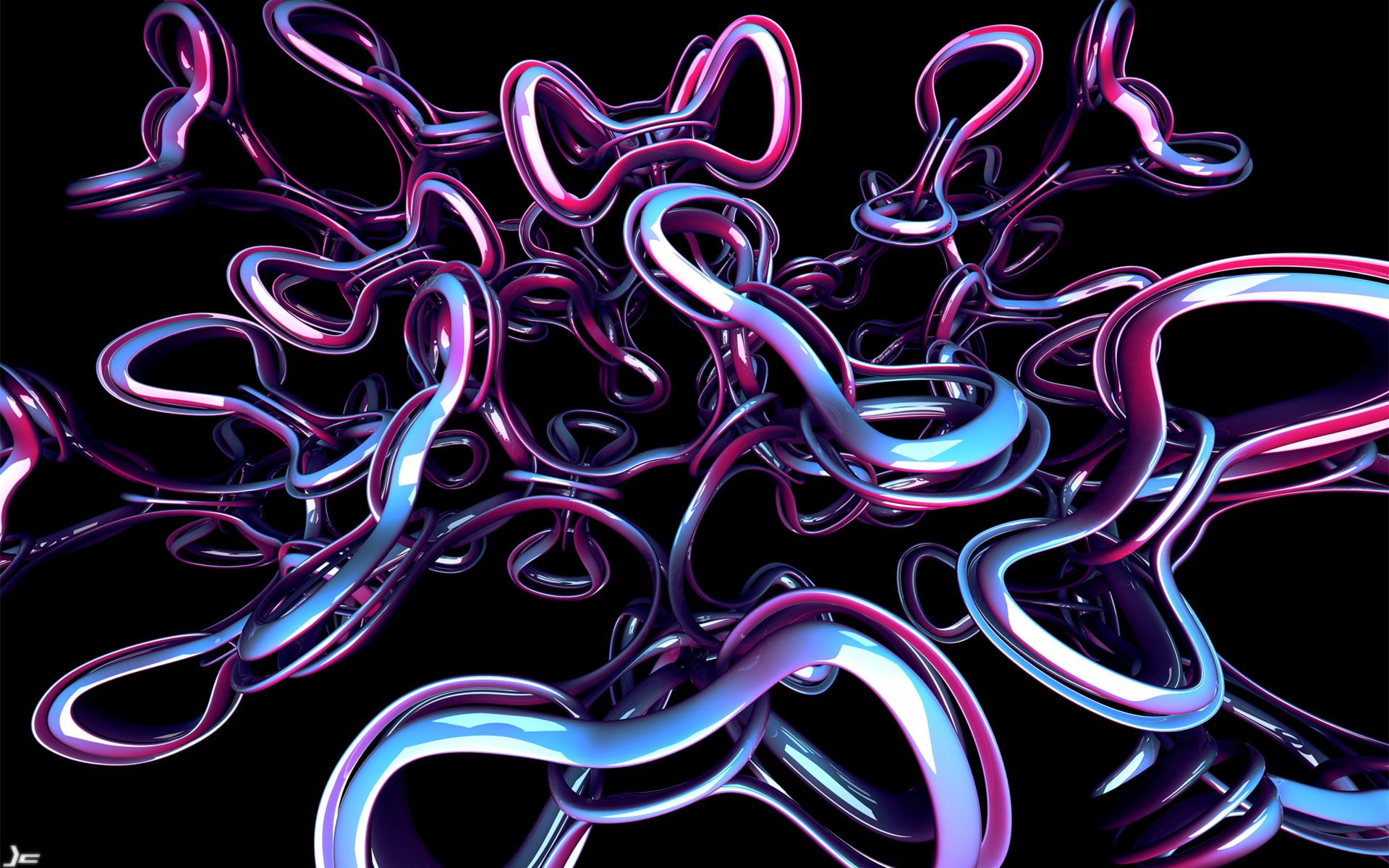 abstract, Entangled, black, 1080P, Coil, background, HD Wallpaper