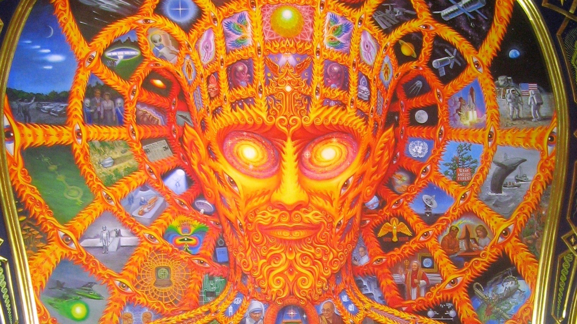 psychedelic, 1080P, alex, grey, HD Wallpaper
