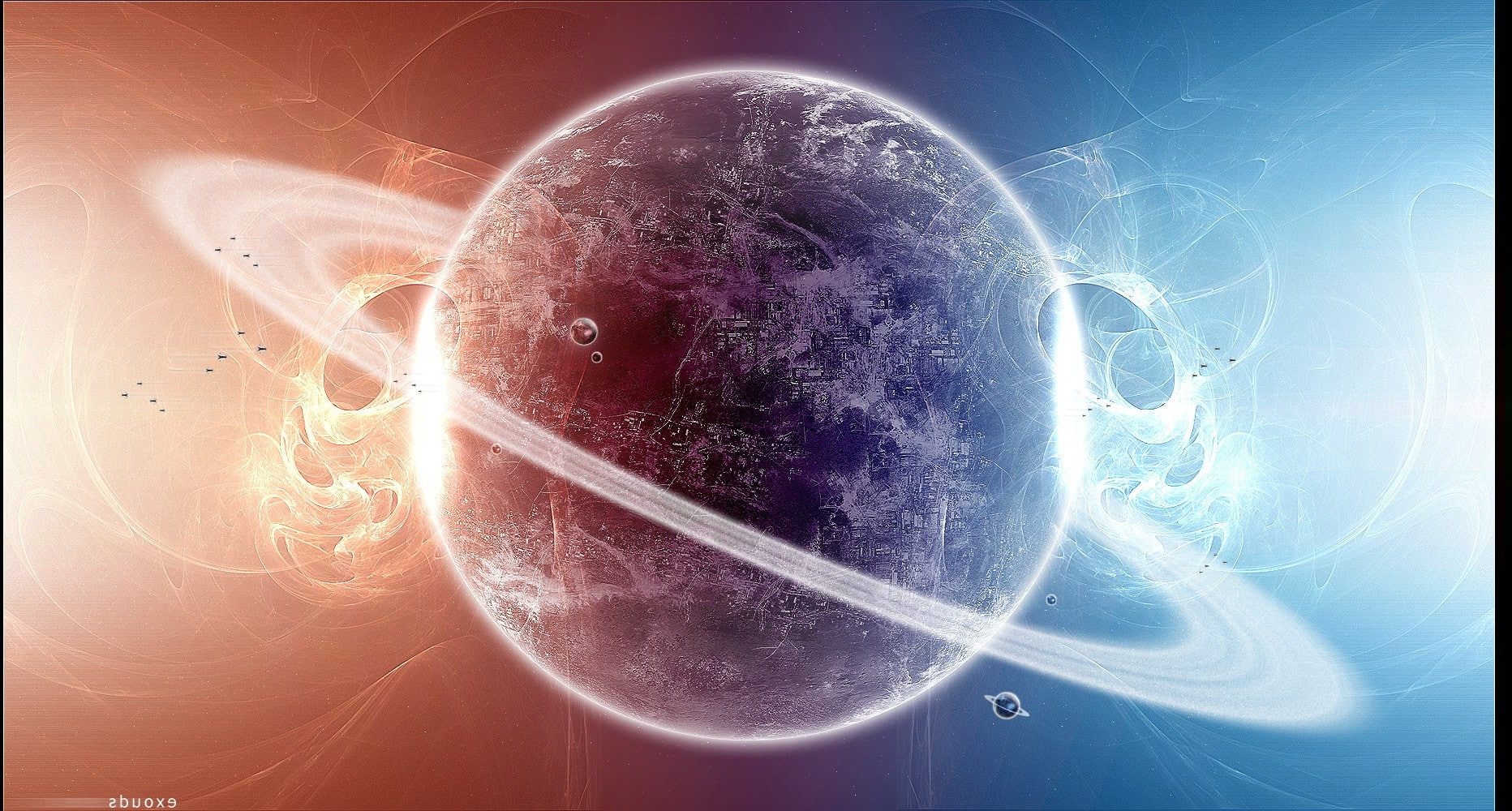 wireless technology, human brain, communication, space planet planetary rings, science, space, analyzing, data, internet, digital composite, computer network, HD Wallpaper