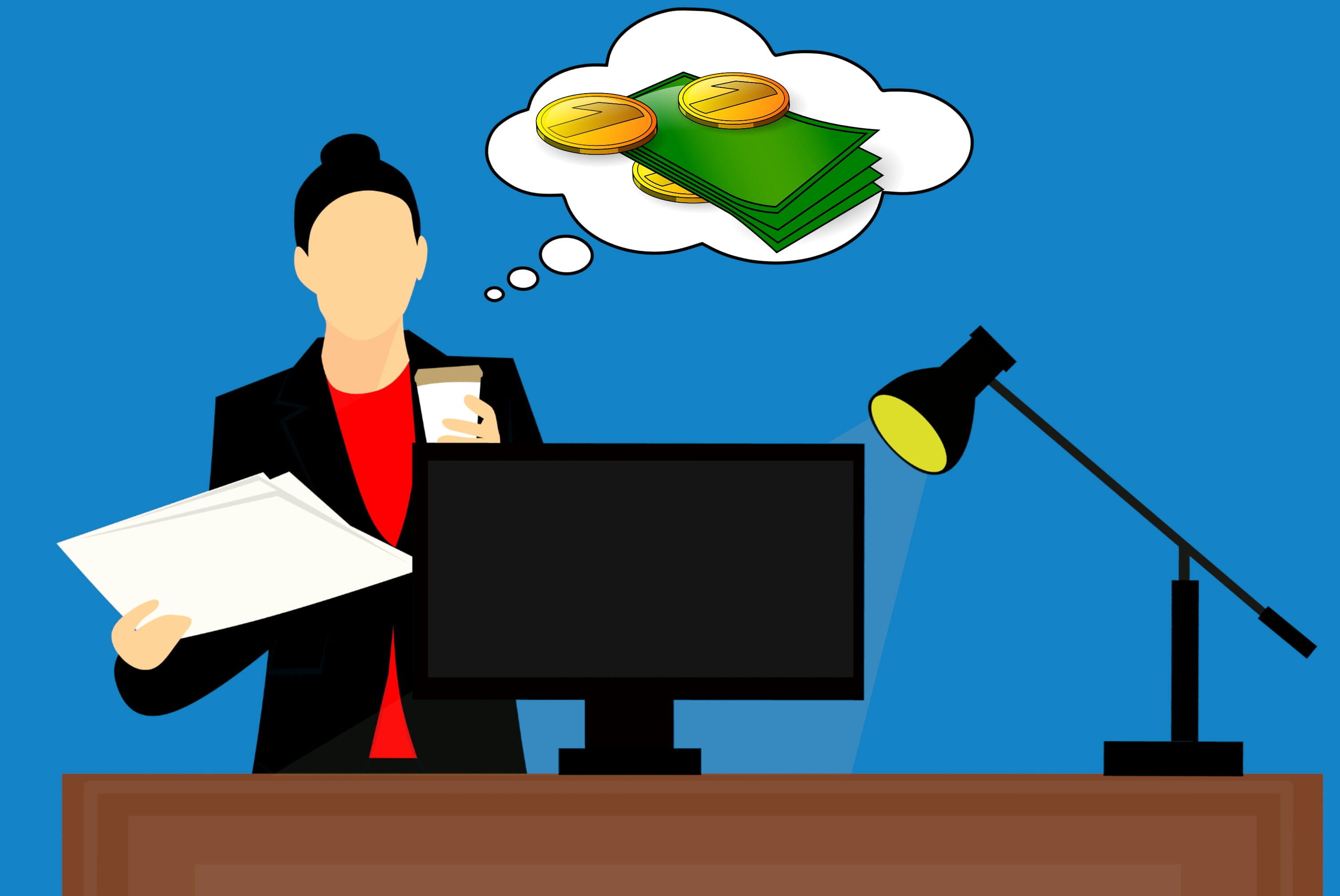 dream money, healthy eating, holding, fruit, coins, formal, working, report, office, technology, strategy, people, money, 2K, copy space, cash, pc, money mind, HD Wallpaper