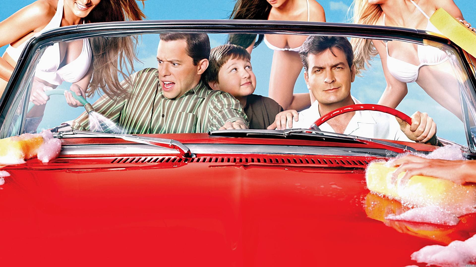 sitcom, television, men, series, two and a half men, 1080P, comedy, half, HD Wallpaper