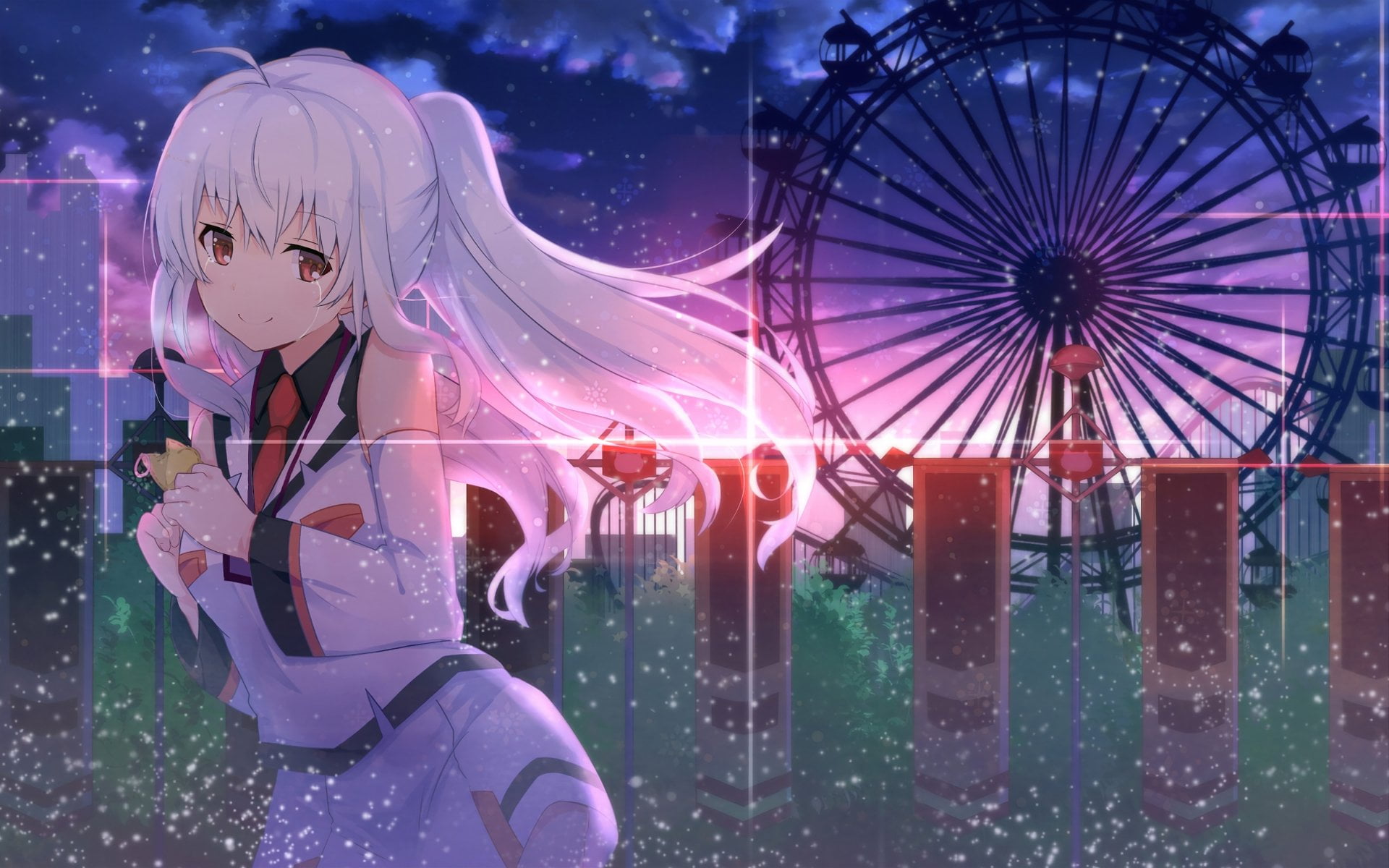 water, child, lifestyles, females, outdoors, one person, night, childhood, girls, 1080P, representation, arts culture and entertainment, amusement park, HD Wallpaper