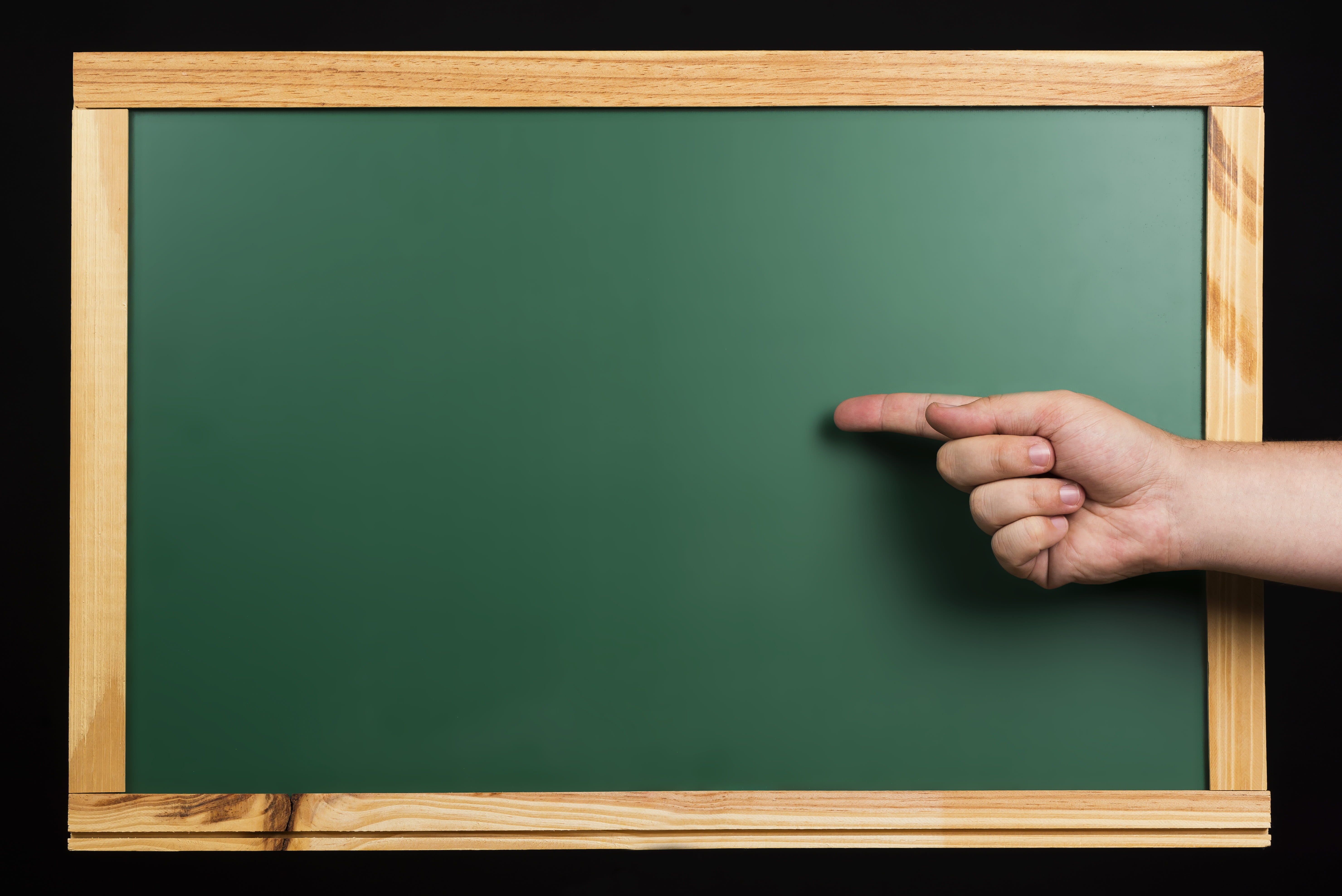 green frame, hand, human finger, 5K, blank, people, green color, chalkboard, copy space, education, wood - material, chalk, school, learning, indoors, HD Wallpaper
