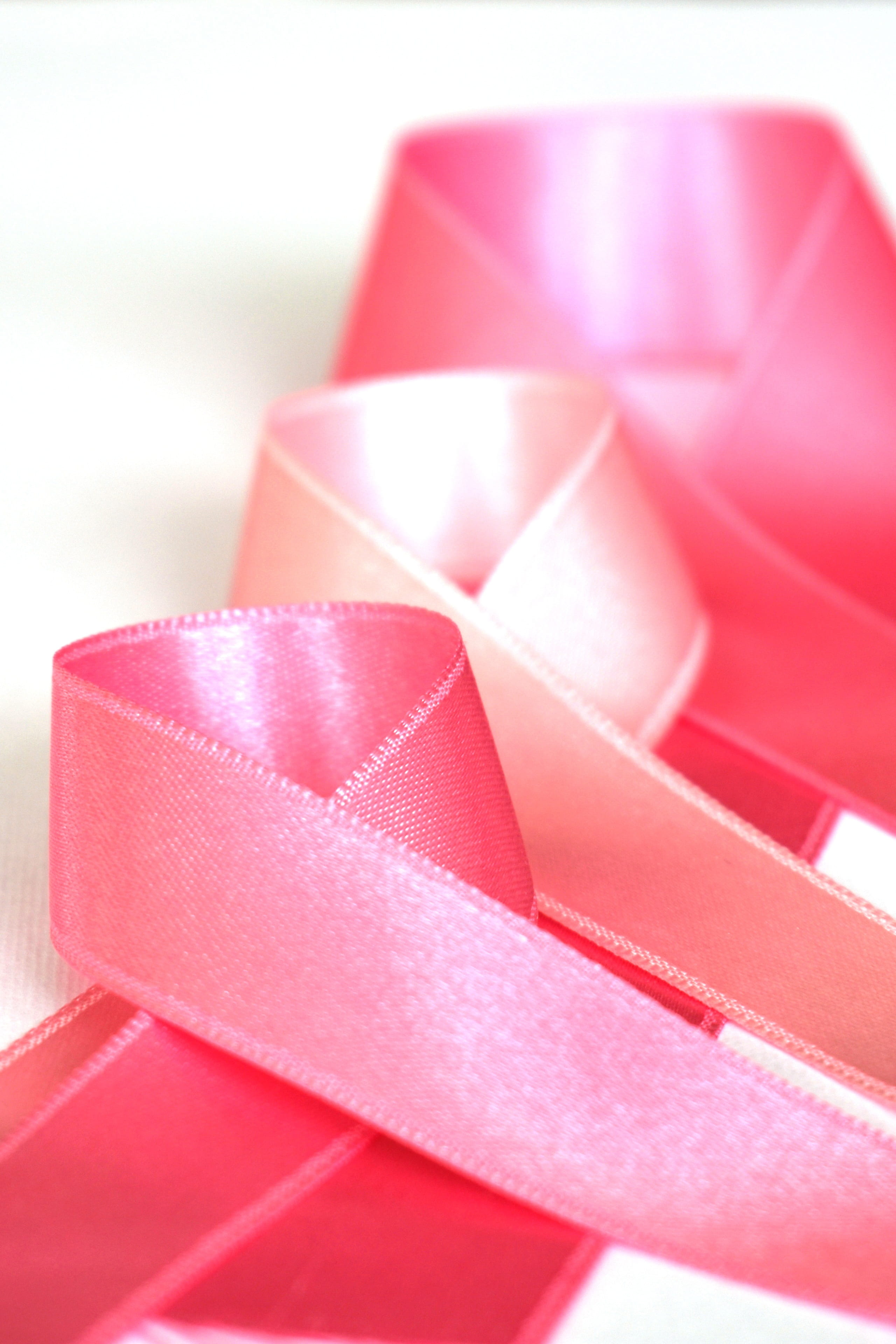 ribbon - sewing item, white background, paper, selective focus, red, healthcare, illness, health, studio shot, breast cancer awareness month, prevention, Phone HD Wallpaper
