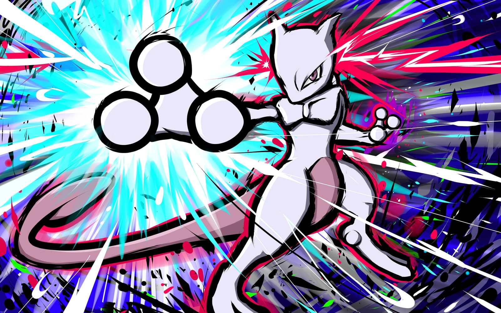 720P, 1600x1000 px, pokemon, px, art, Mewtwo, hd, ishmam, x, ducati, motorcycles, HD Wallpaper