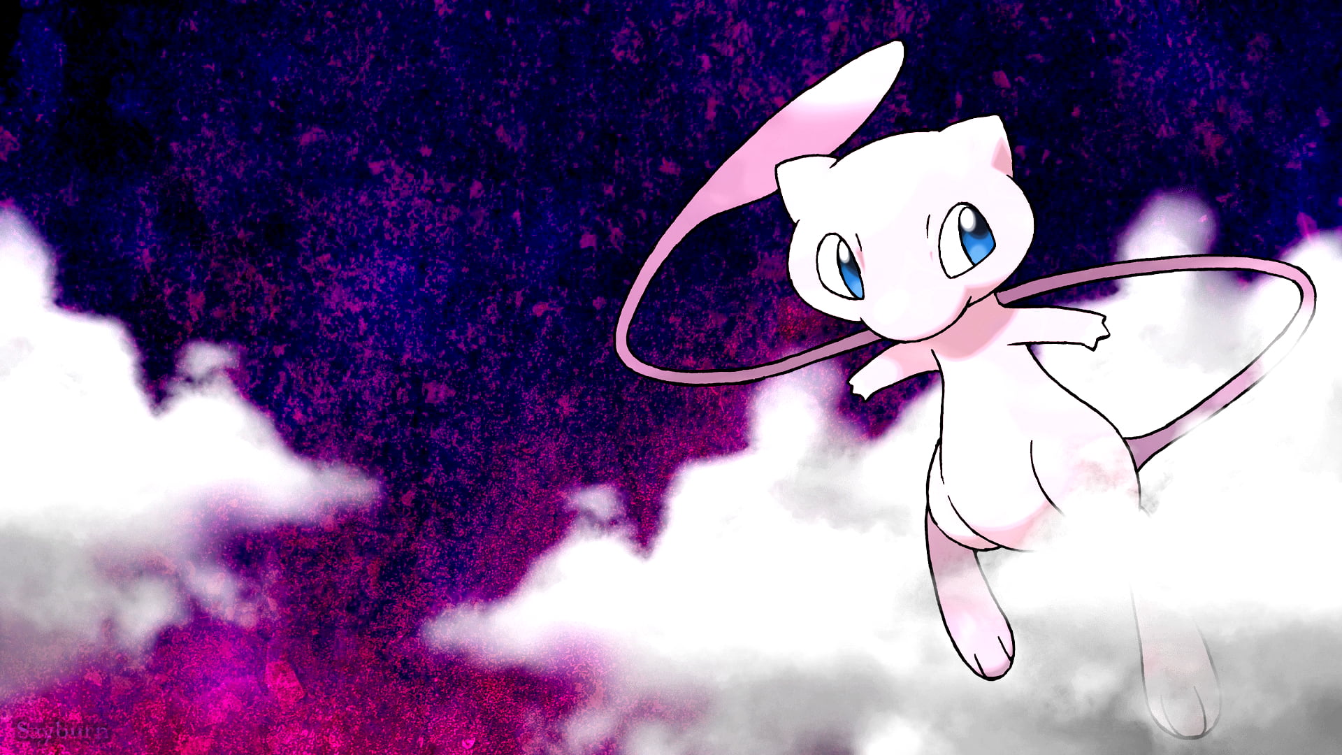 Pokémon, Mew, 1080P, purple, HD Wallpaper