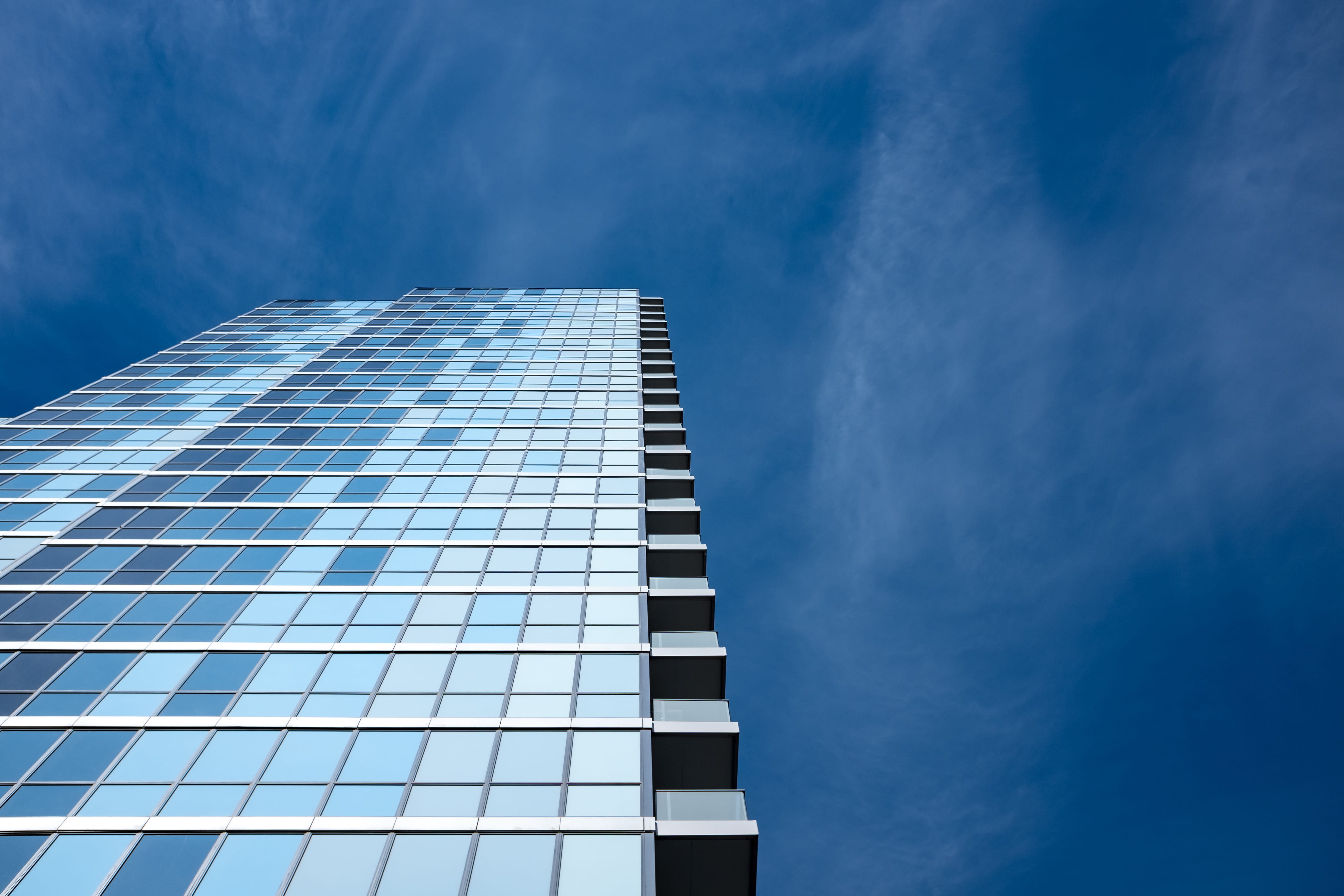 building, day, office, urban Scene, downtown District, nature, low, business, sunlight, sky, building Exterior, glass, cloud - Sky, outdoors, reflection, HD Wallpaper