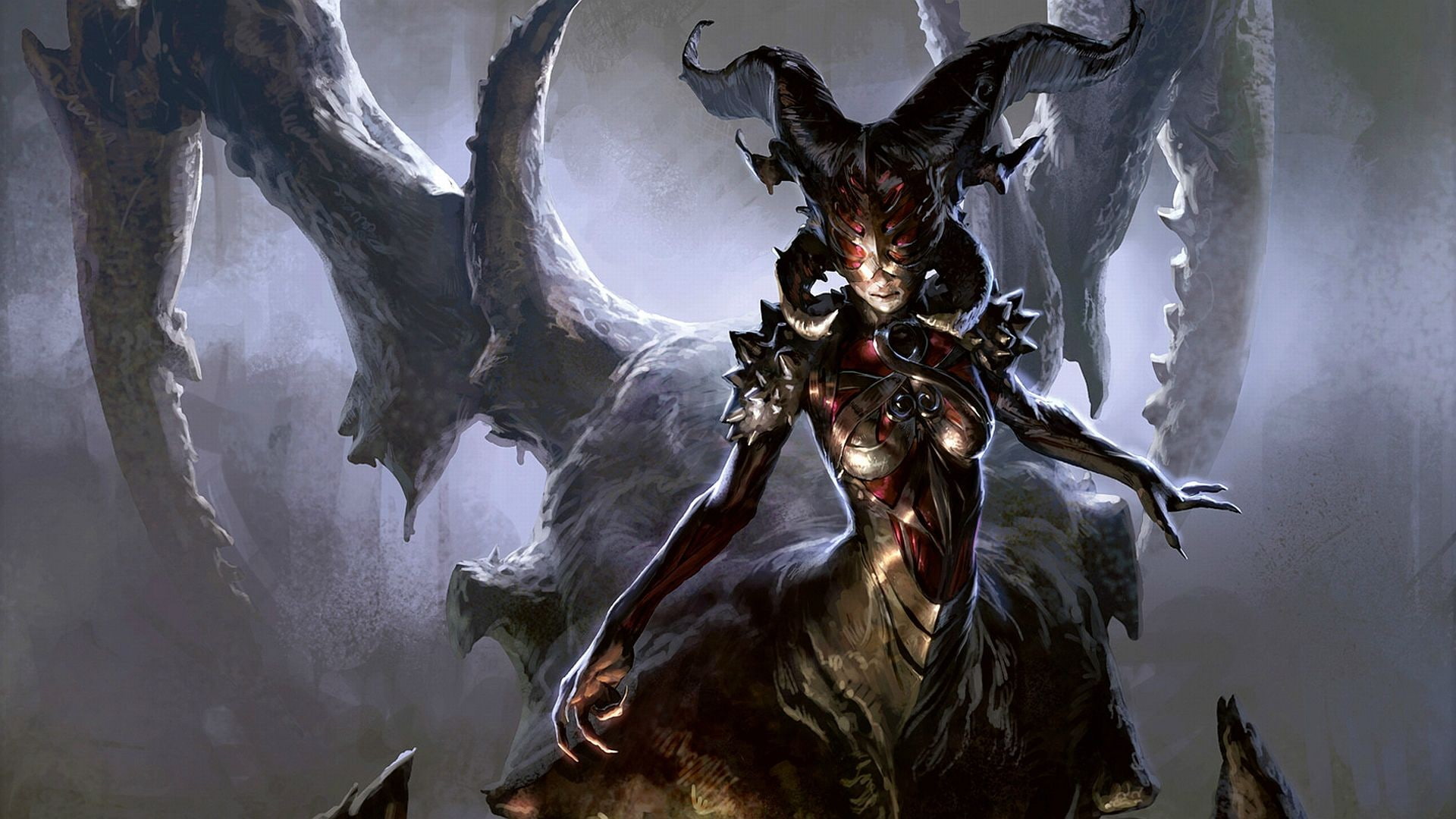 1080P, insect, Magic: The Gathering, horns, fantasy art, digital art, drawing, HD Wallpaper