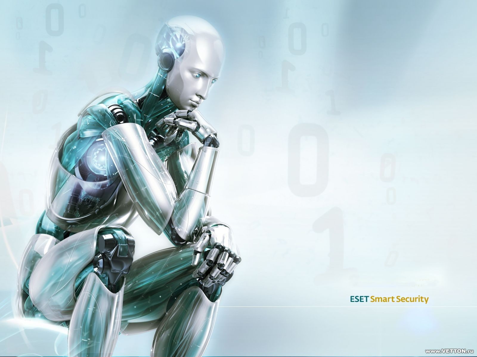 nod32, blue, robots, 720P, eset, HD Wallpaper