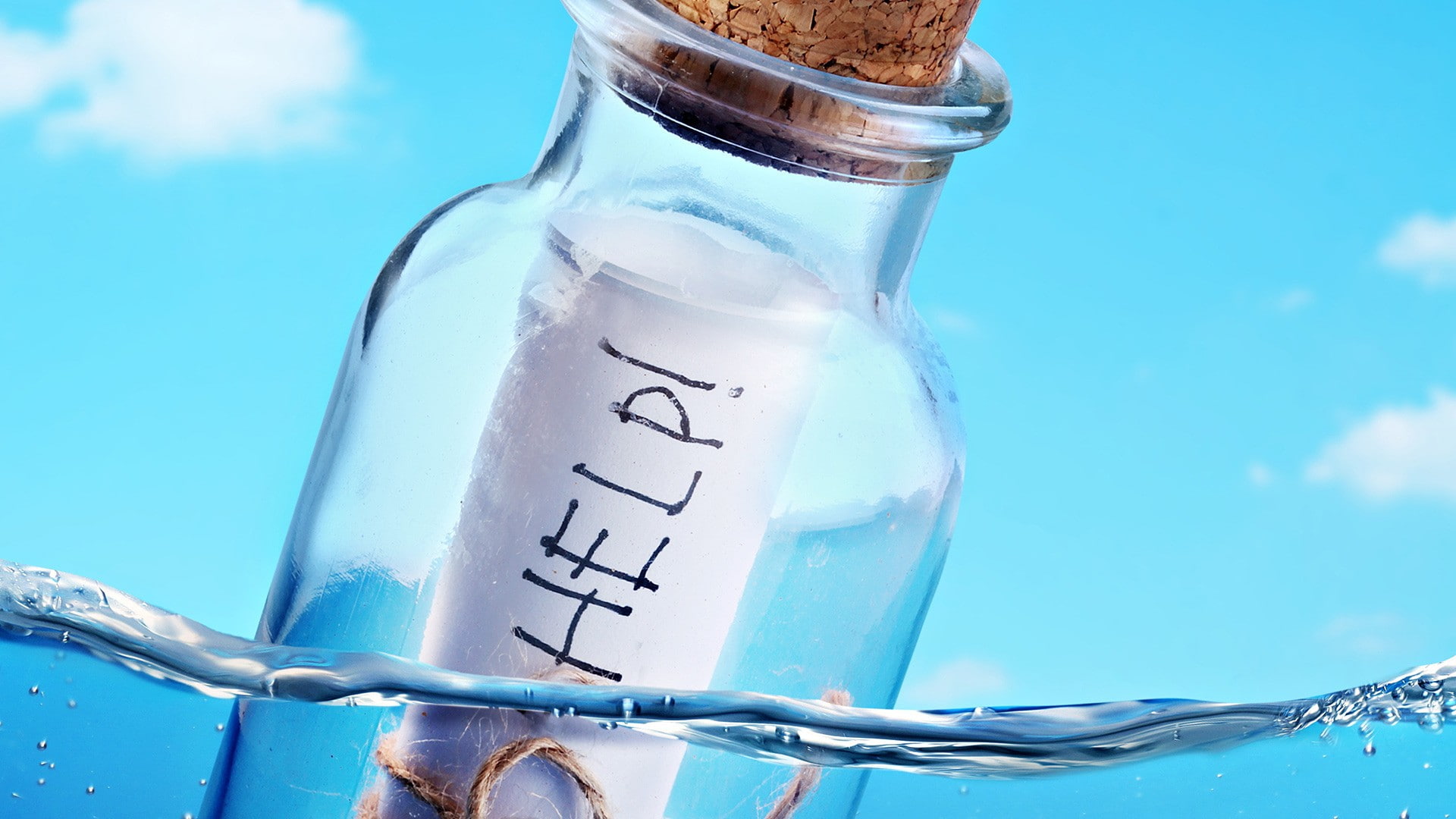 split view, 1080P, scrolls, water, bottles, HD Wallpaper