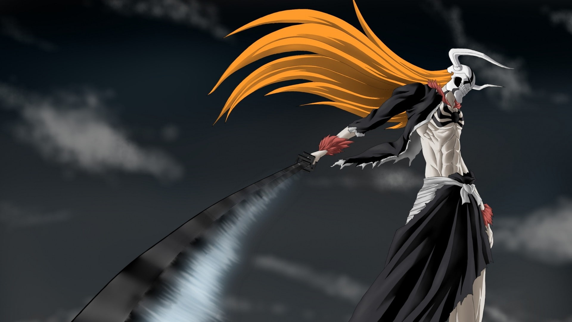 bleach, fully hollowed, anime, 1080P, ichigo, vasto lorde, HD Wallpaper
