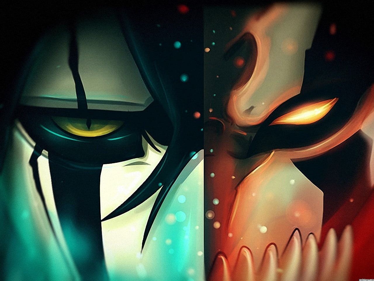 splitting, Kurosaki Ichigo, Hollow, Ulquiorra Cifer, 720P, Espada, Vasto Lorde, Bleach, anime, HD Wallpaper