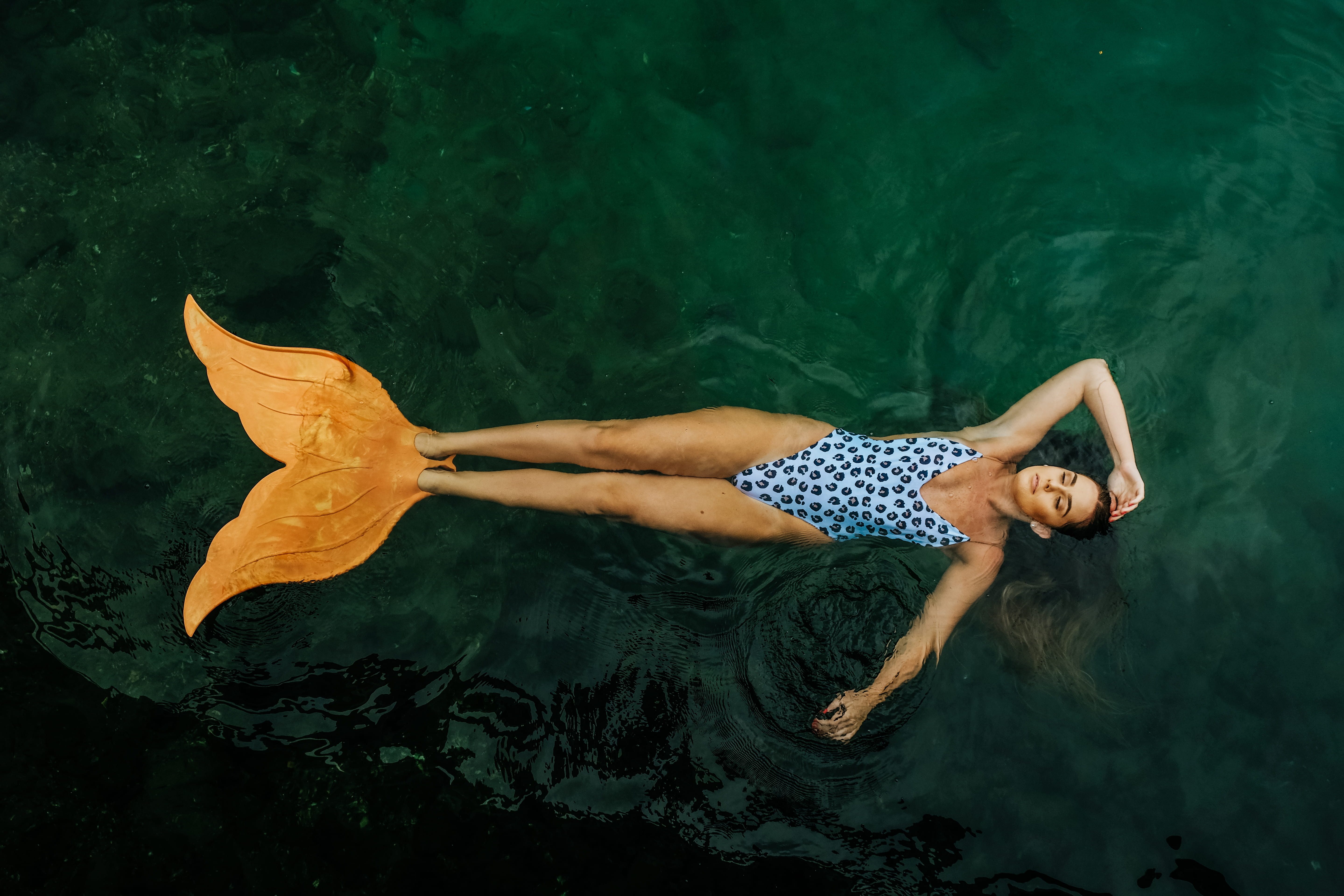 relaxation, photo, one person, real people, nature, full length, vacations, outdoors, women, day, mermaid, tail, sea, swimwear, swimming, clothing, high angle view, HD Wallpaper